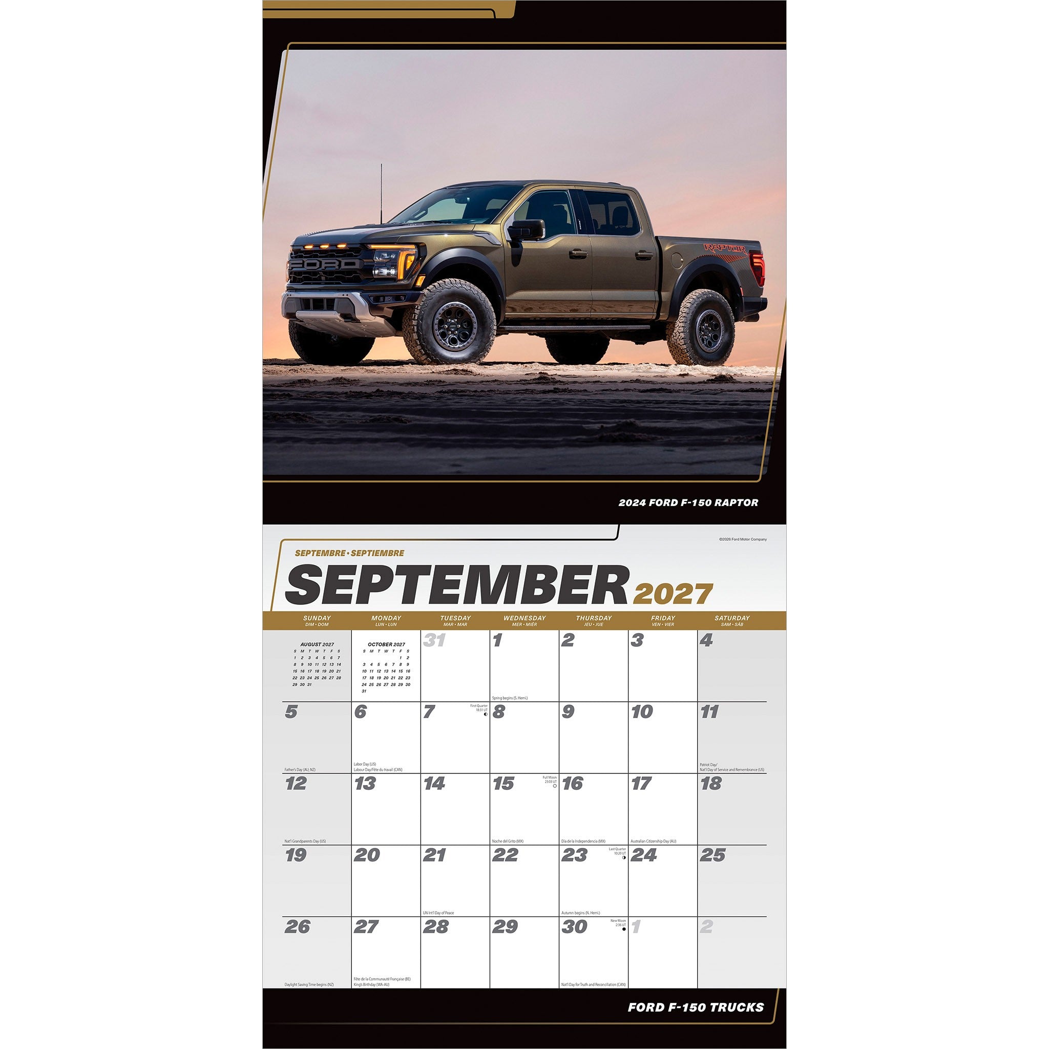 Ford F150 Trucks 2027 Wall Calendar