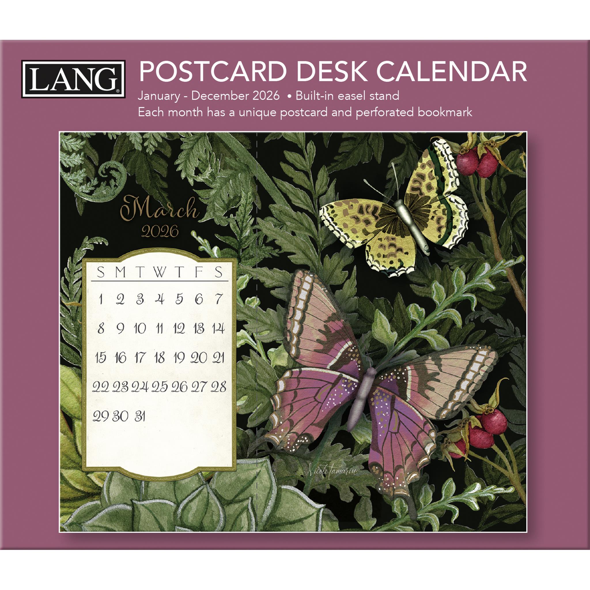 Calendrier chevalet Midnight Garden 2026 (carte postale) - Disponible uniquement en ligne