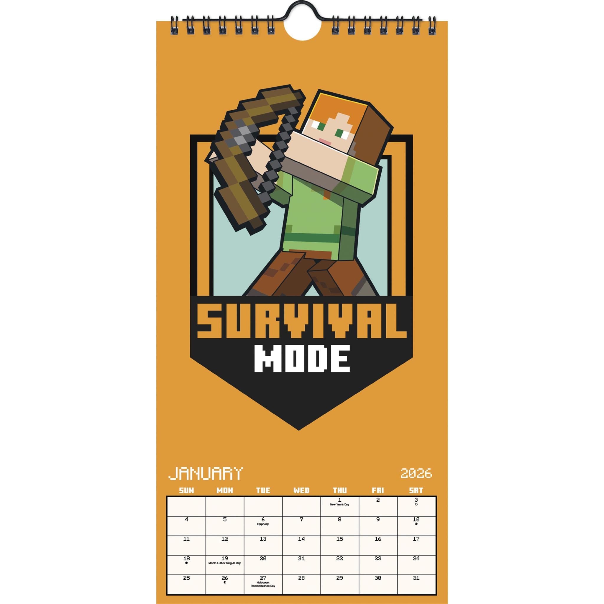 Minecraft 2026 Mini Poster Calendar