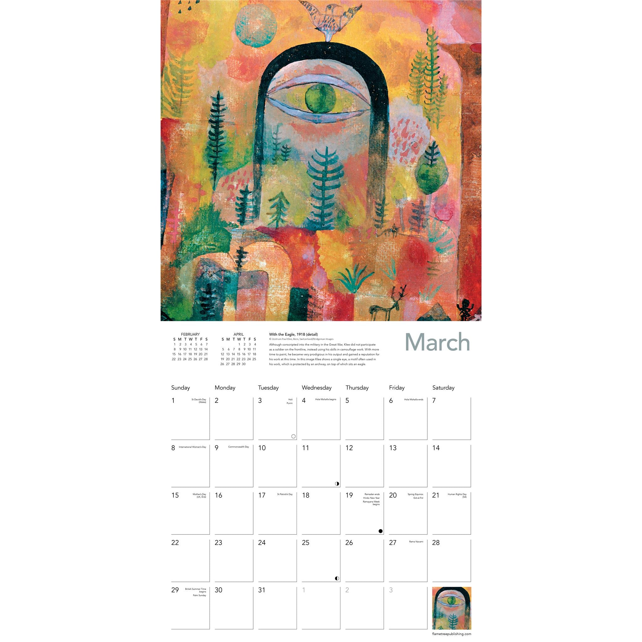 Paul Klee 2026 Wall Calendar - Online Only