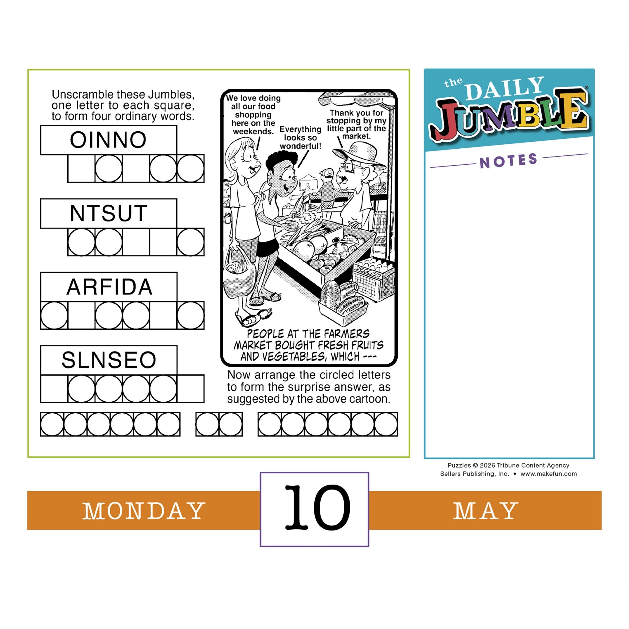 Daily JUMBLE® 2027 Box Calendar