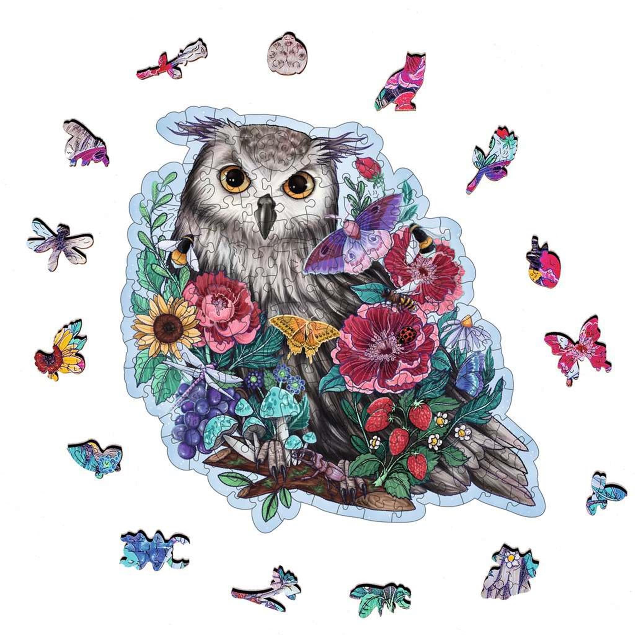 Puzzle en bois Ravensburger « Hibou mystérieux » de 150 pièces