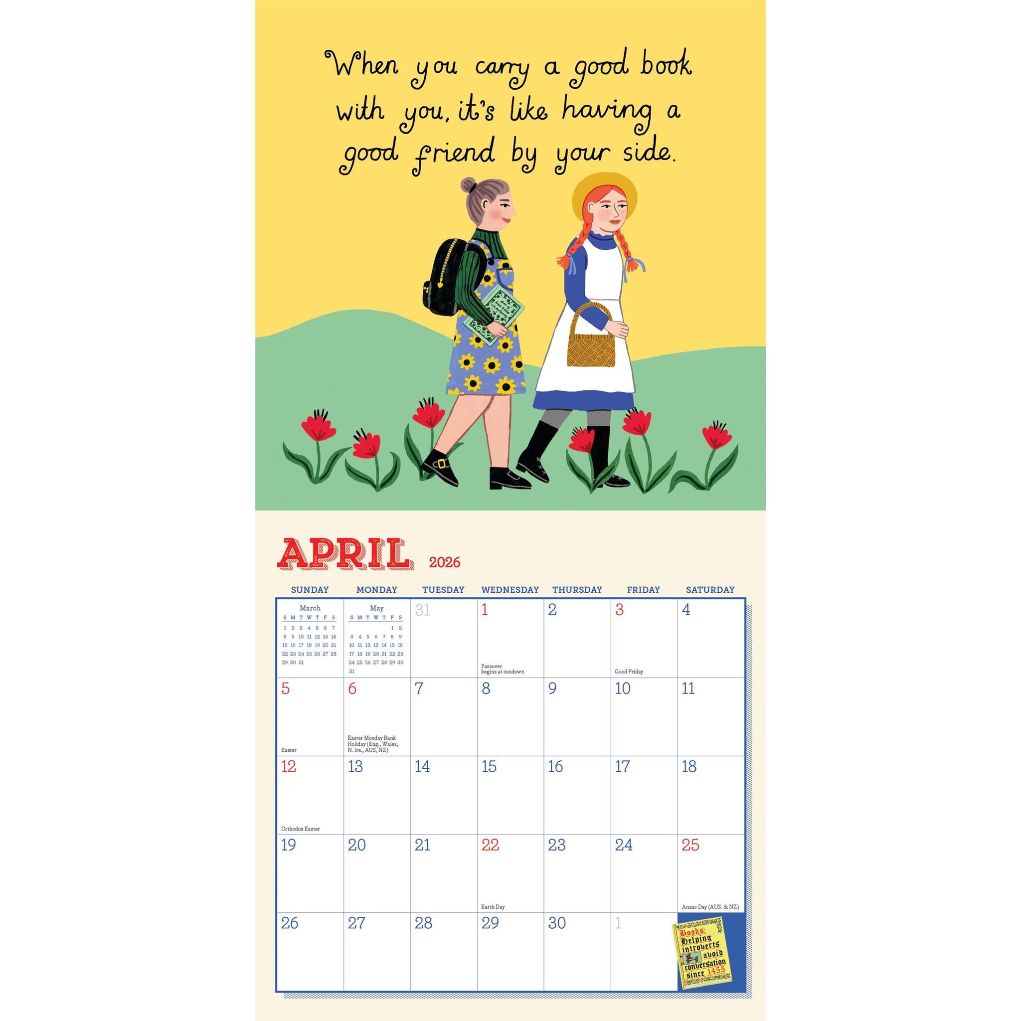 Mini-calendrier du passionné de livres 2026