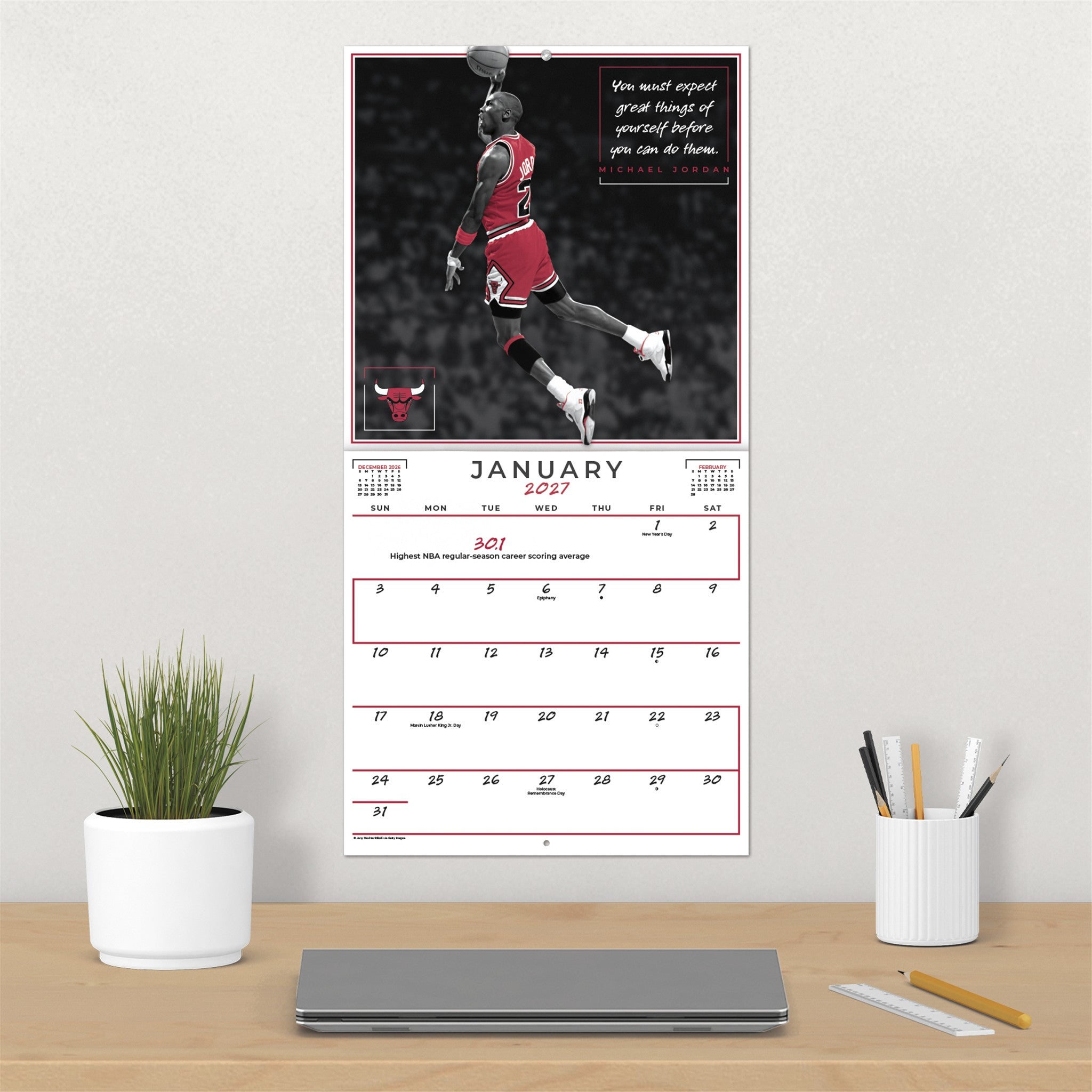 Calendrier mural NBA Michael Jordan 2027