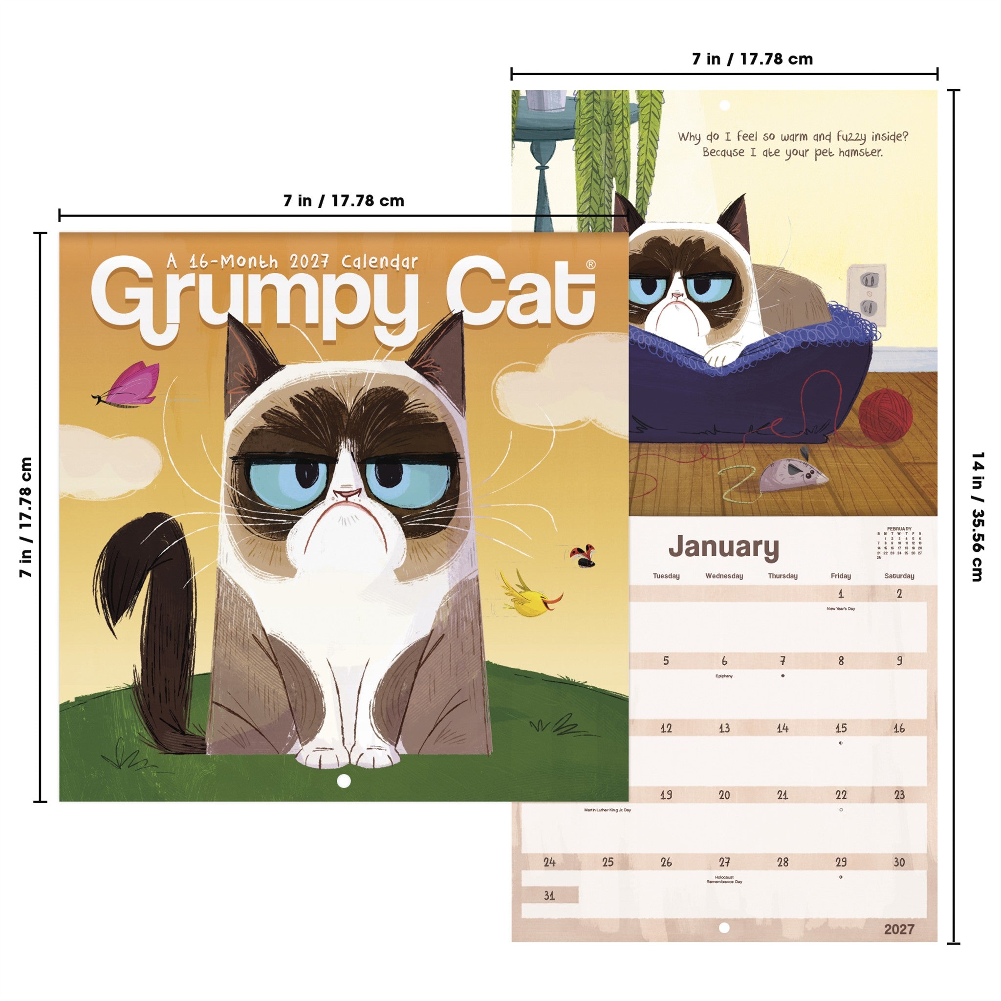 Grumpy Cat 2027 Mini Calendar - Online Only