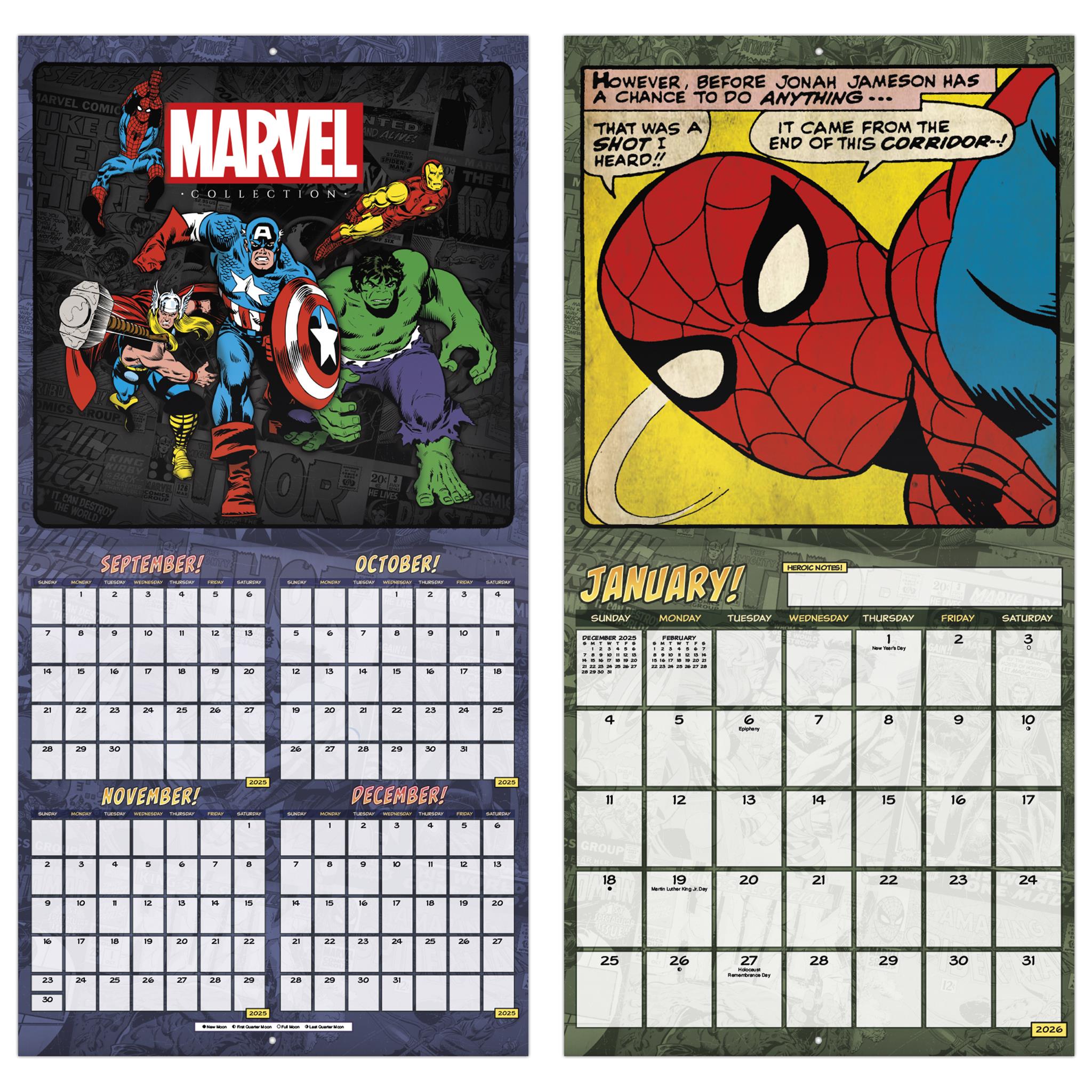 Marvel Comics 2026 Wall Calendar