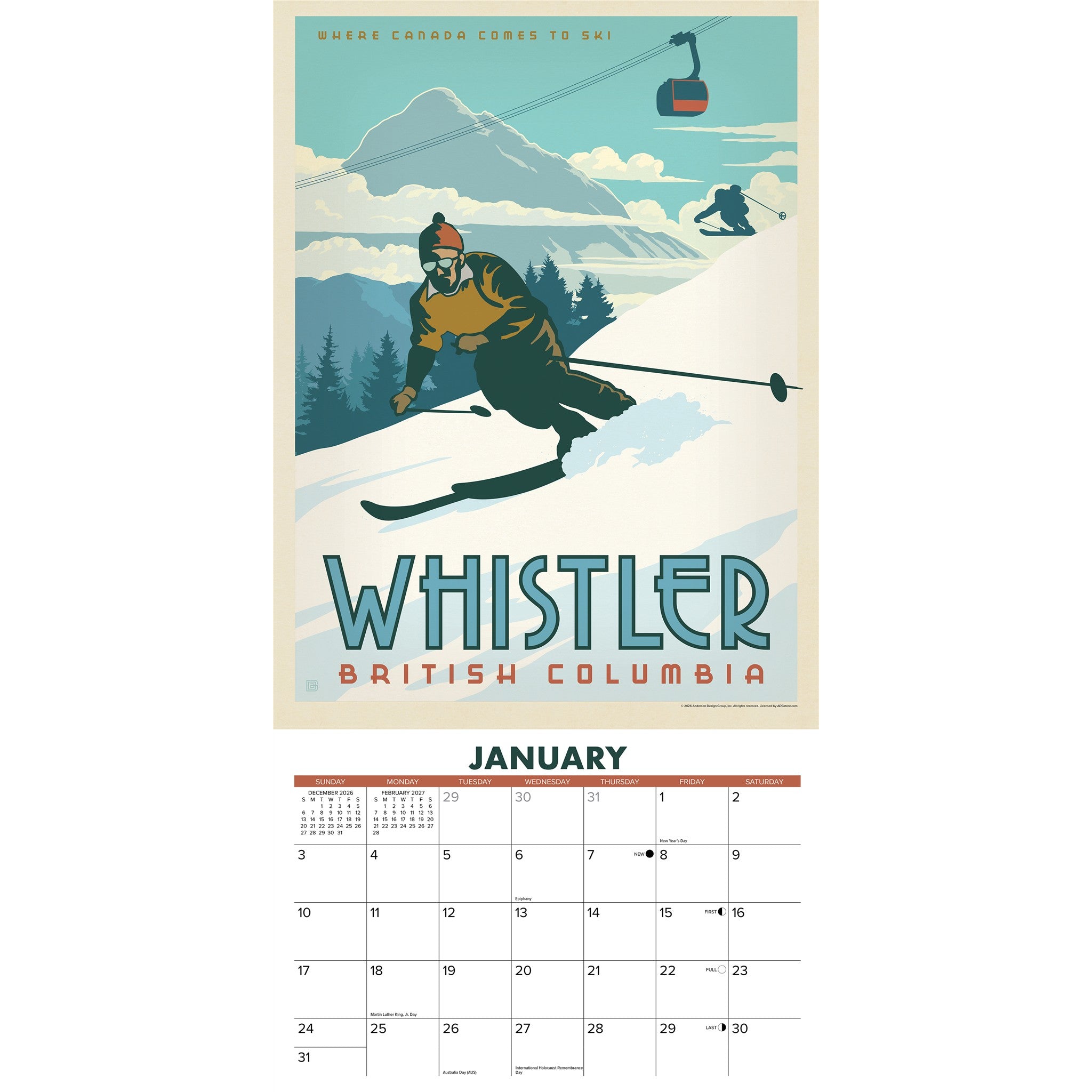 Explore Canada 2027 Wall Calendar