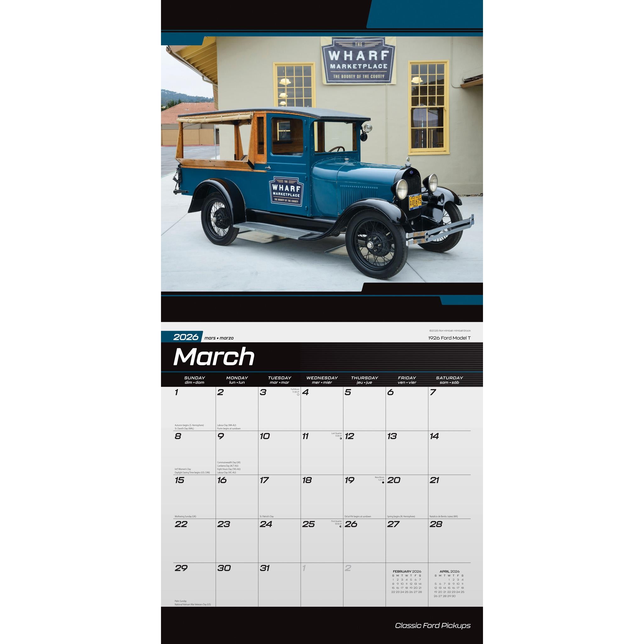 Ford Pickups Classic 2026 Wall Calendar