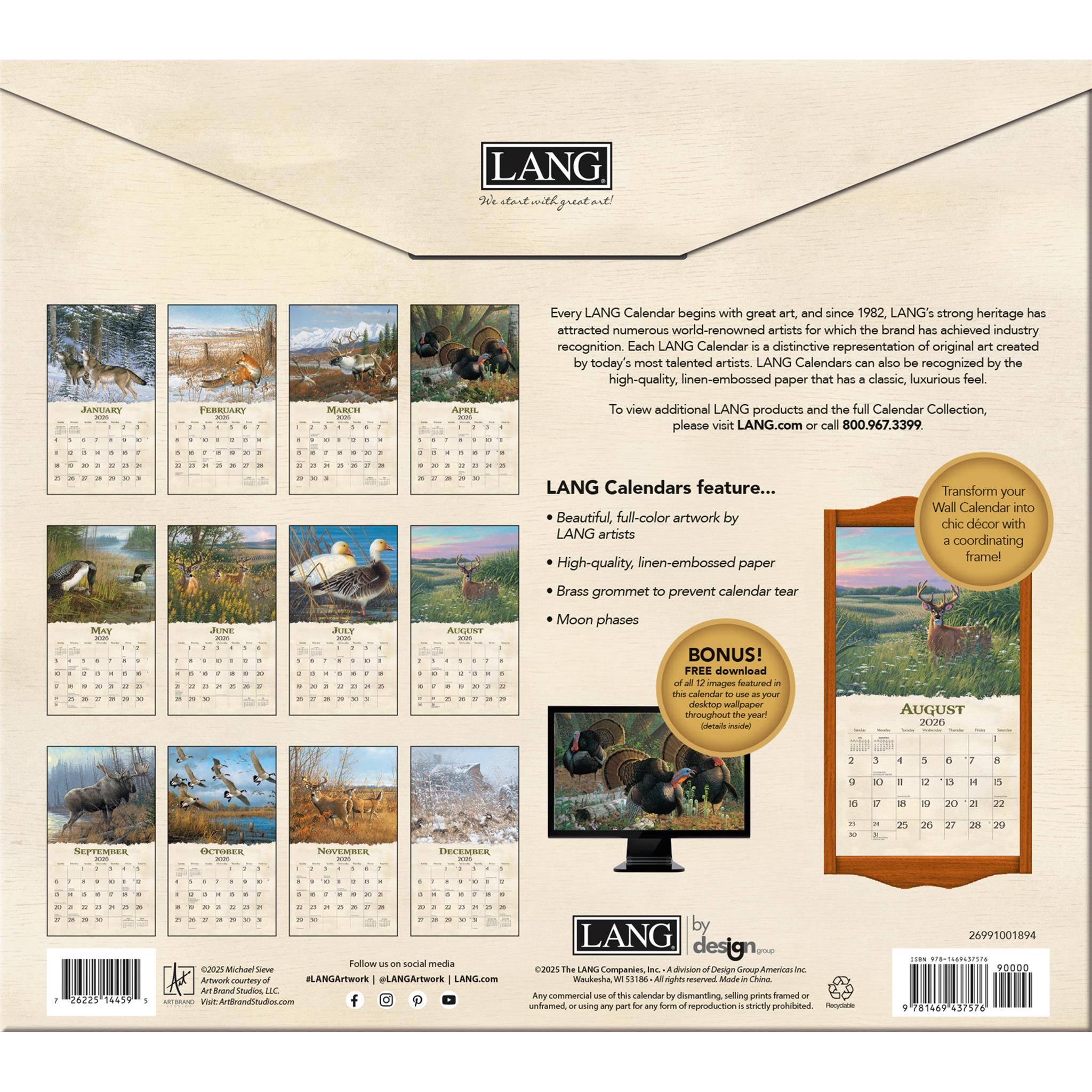 Calendrier mural de luxe Beyond The Woods 2026 - Disponible uniquement en ligne