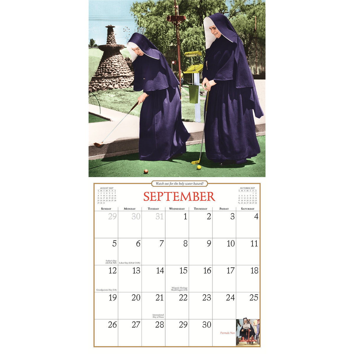 Calendrier mural 2027 Les nonnes s'éclatent