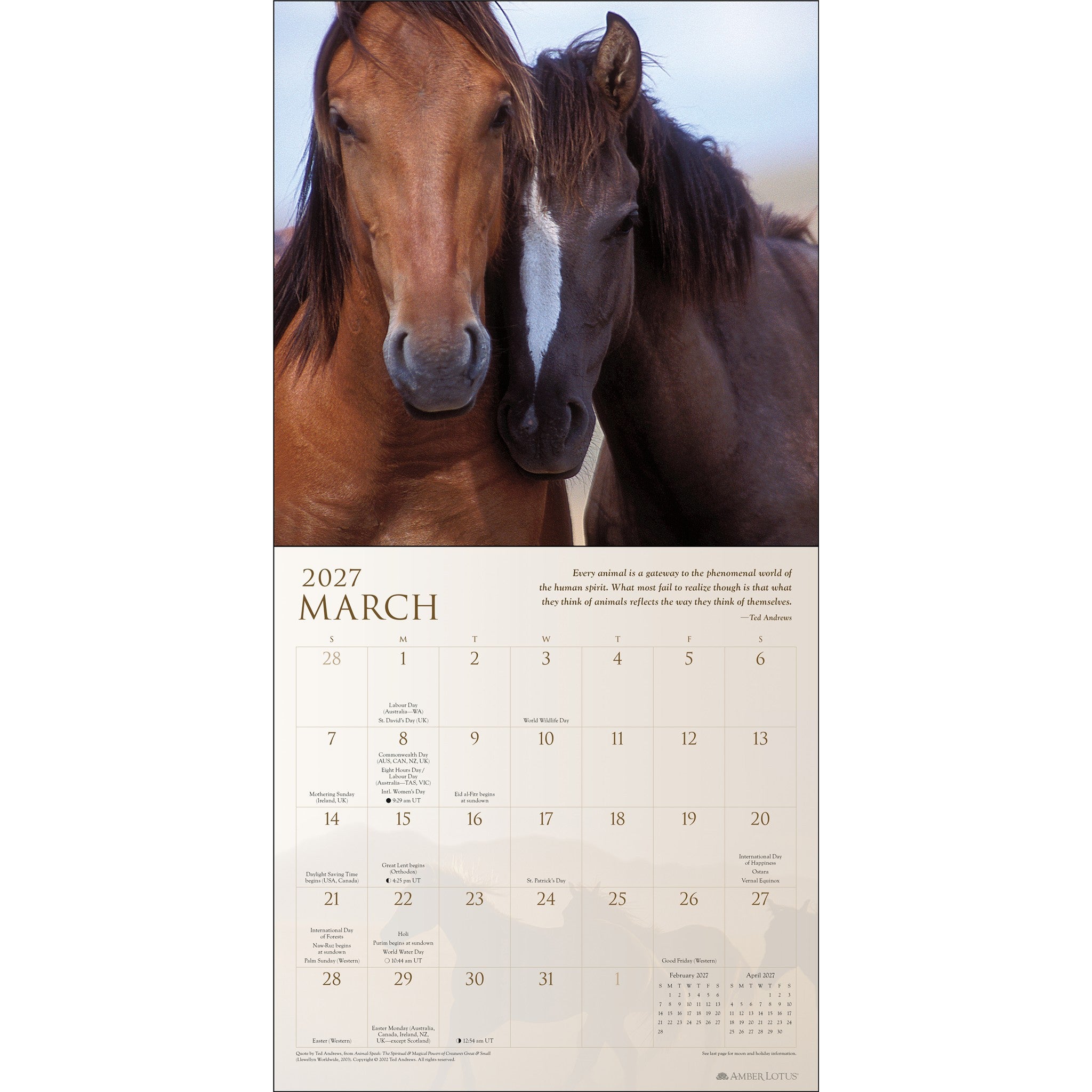 Spirit Horses 2027 Wall Calendar