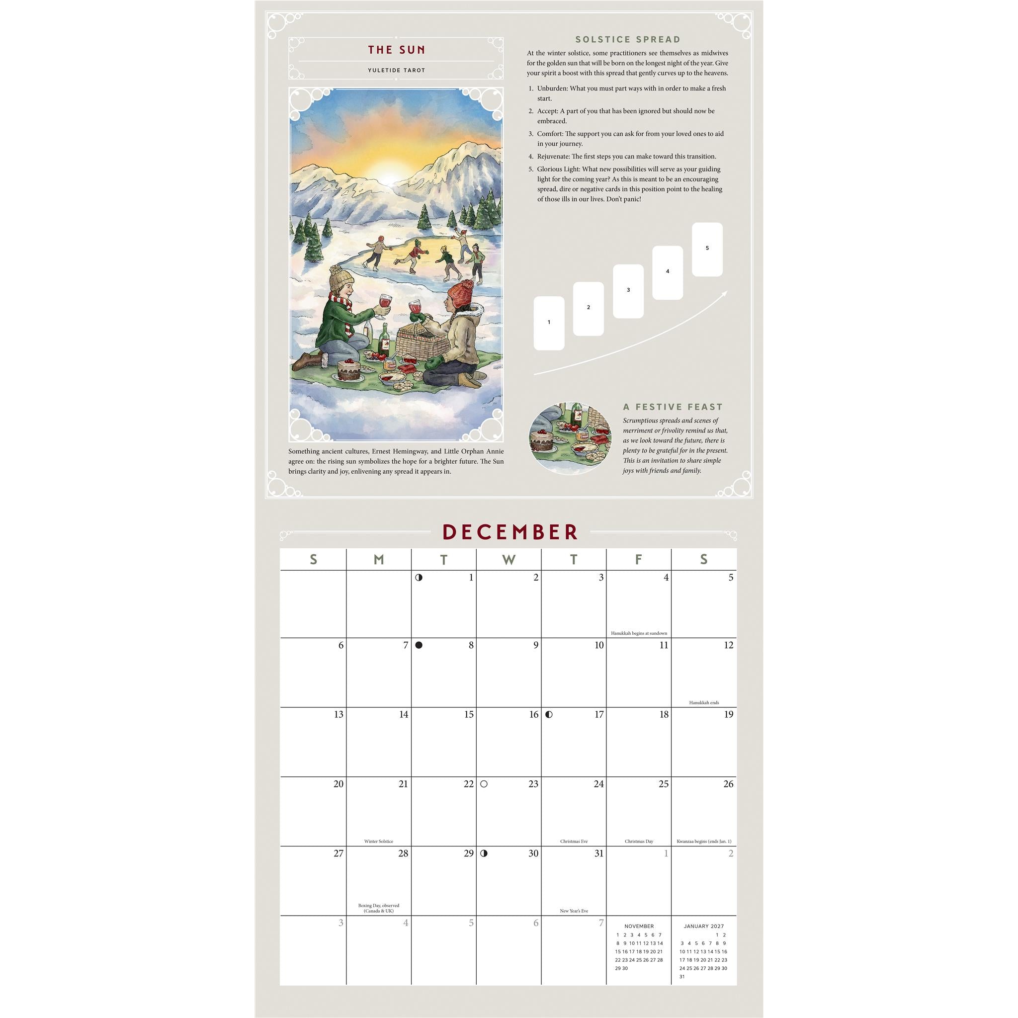 Calendrier mural Tarot 2026