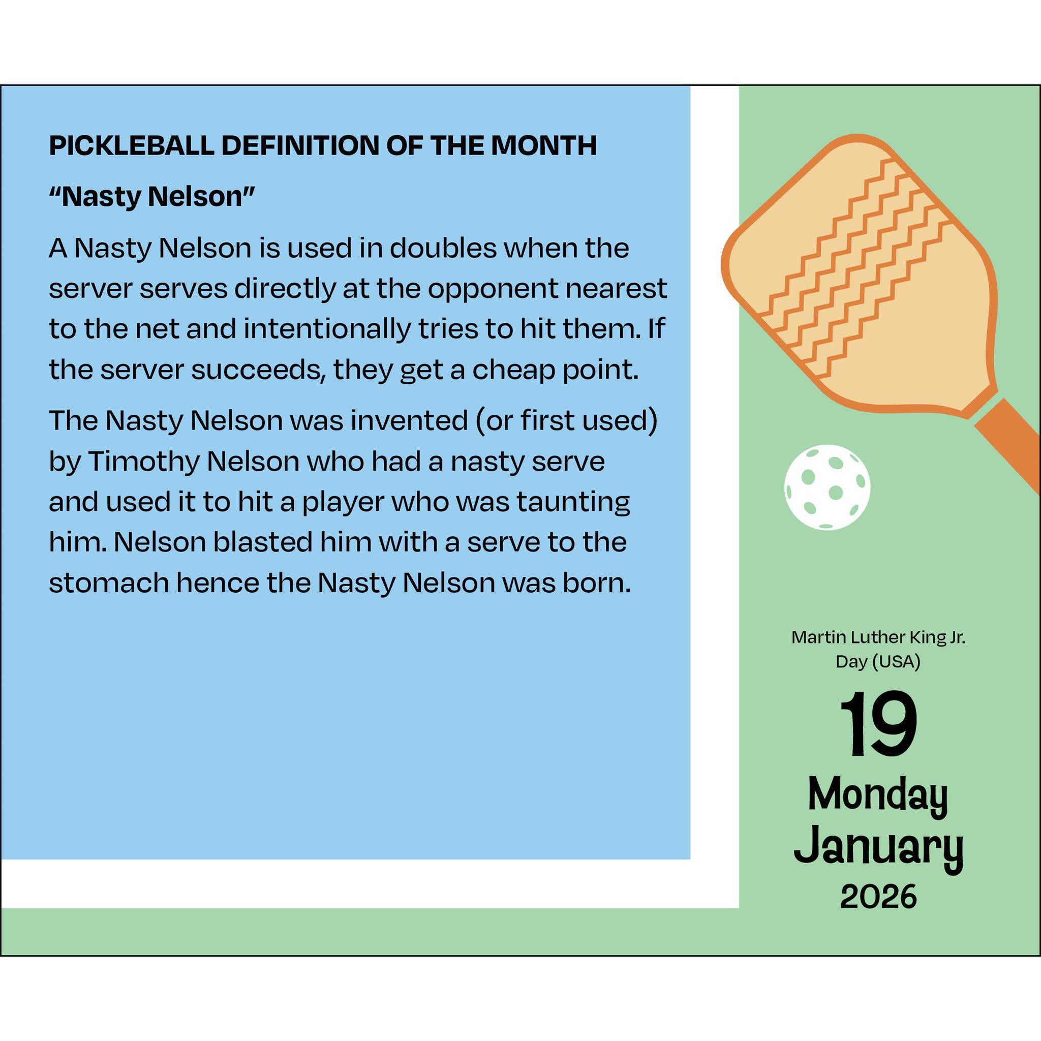 Calendrier 2026 Lighter Side Of Pickleball - Disponible uniquement en ligne