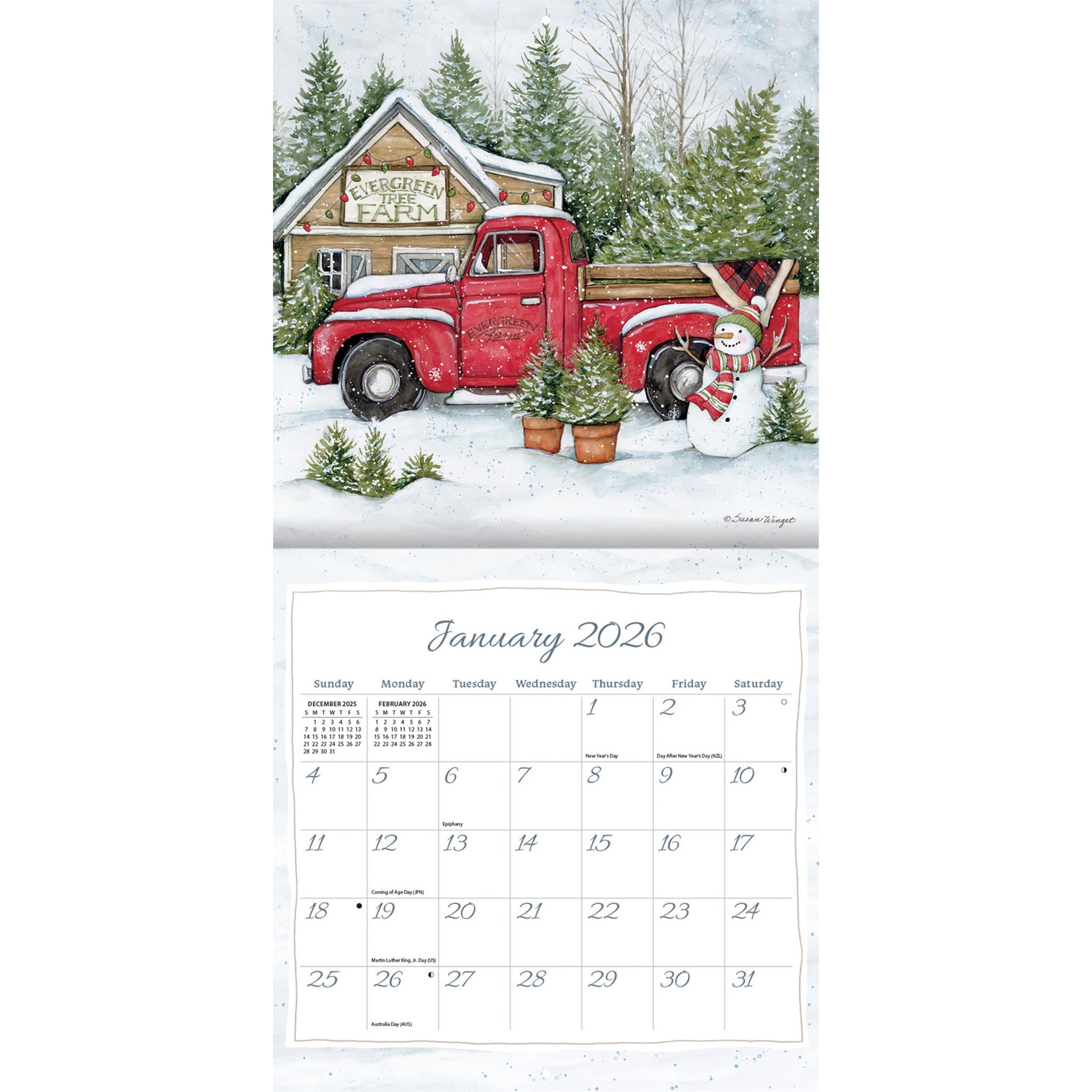 Truckin Along 2026 Mini Calendar