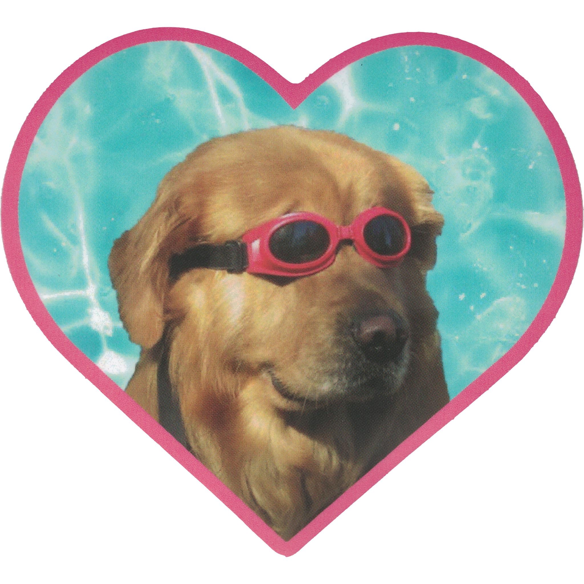 Autocollant en vinyle Chien avec lunettes