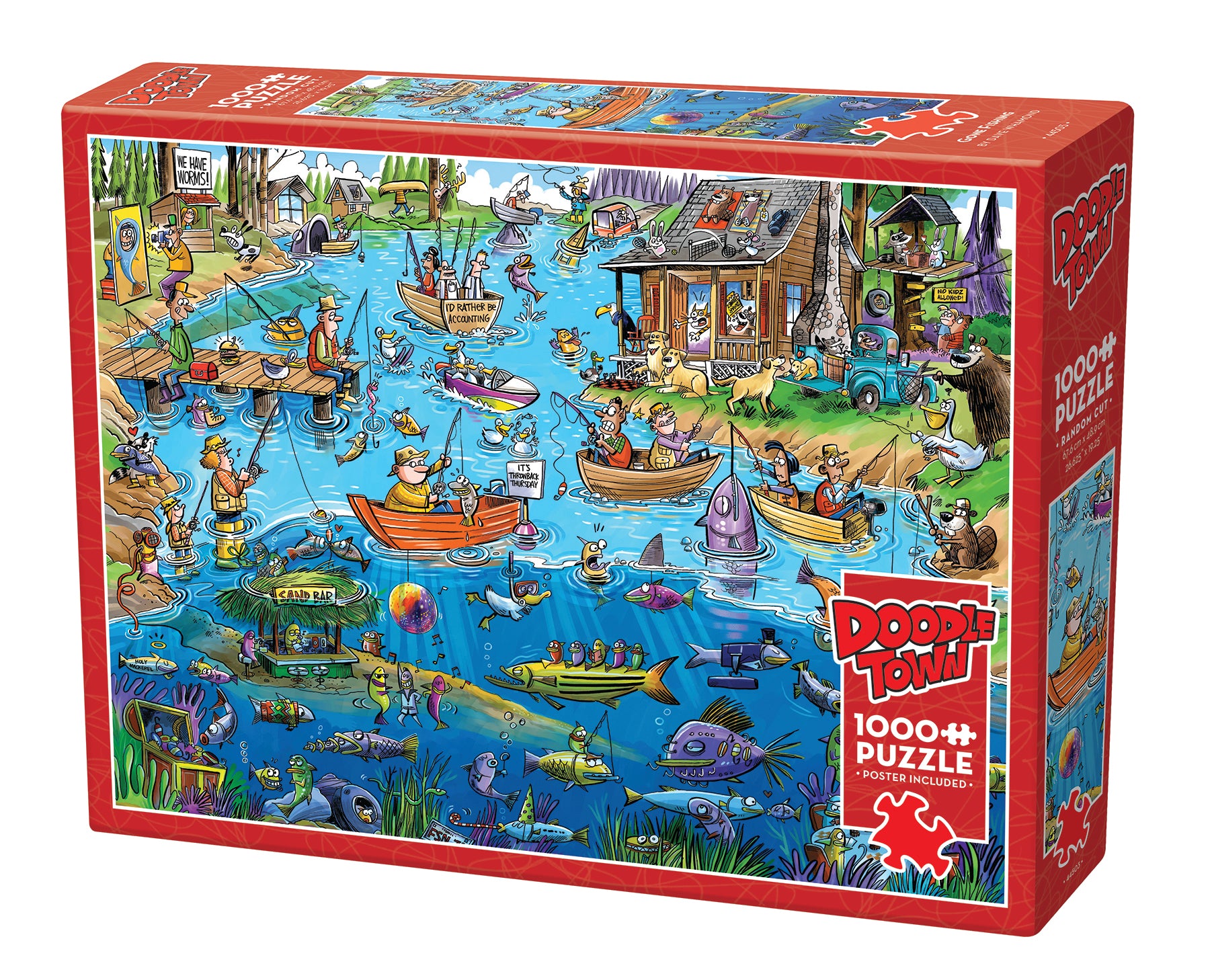 Puzzle DoodleTown Gone Fishing de 1000 pièces