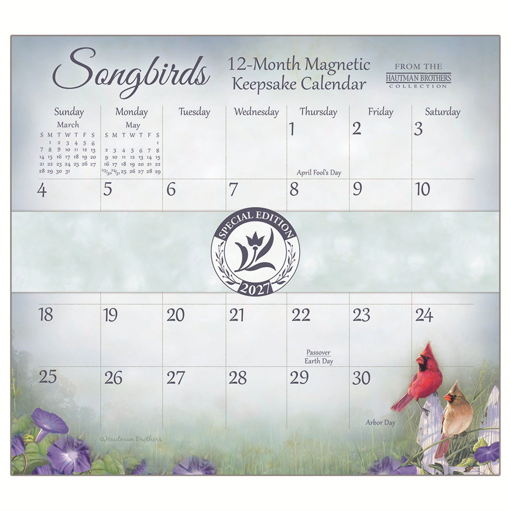 Songbirds Special Edition 2027 Mini Magnetic Calendar