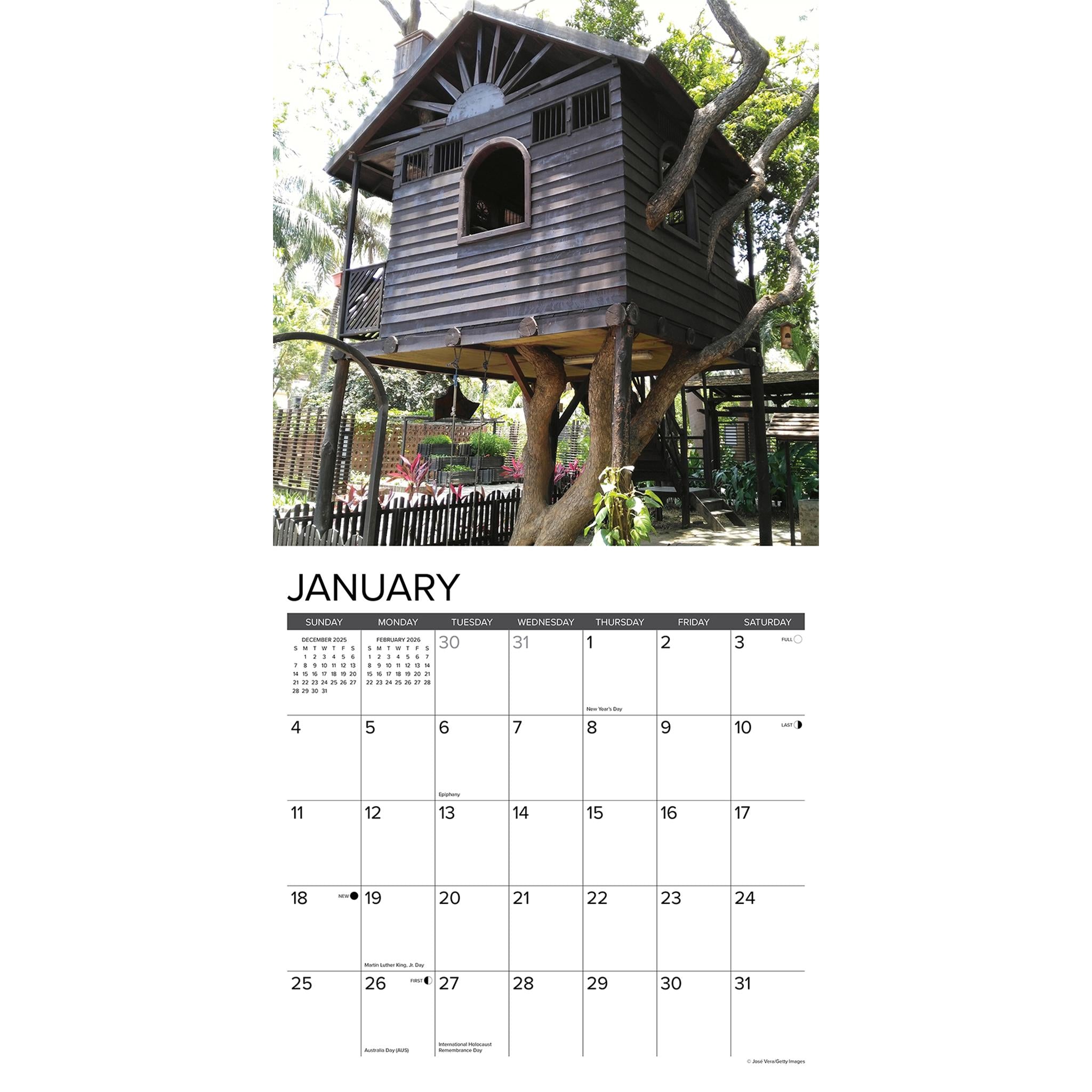 Treehouses 2026 Wall Calendar