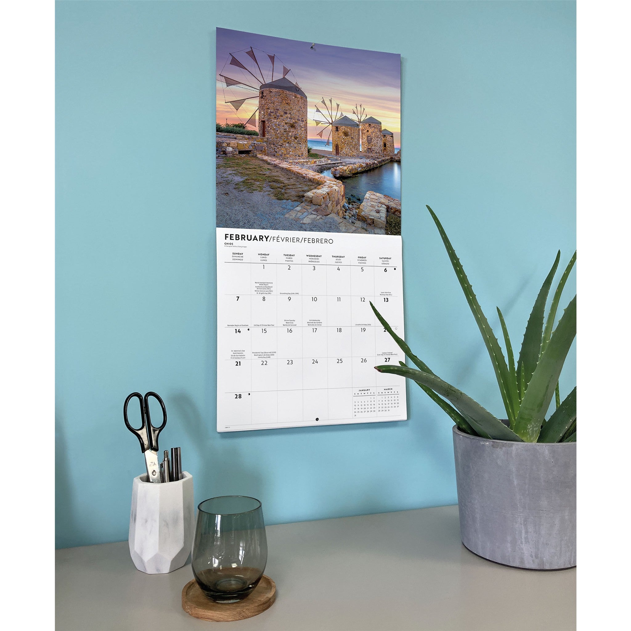 Calendrier mural 2027 – Îles grecques