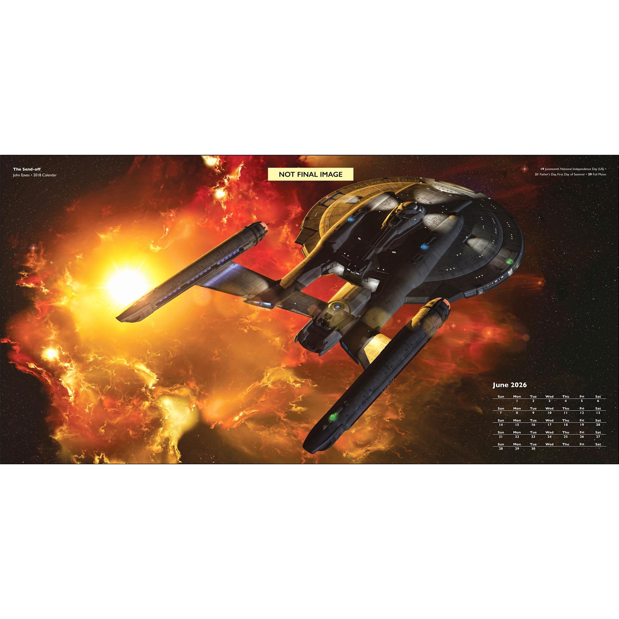Calendrier mural Star Trek Ships Of The Line 2026