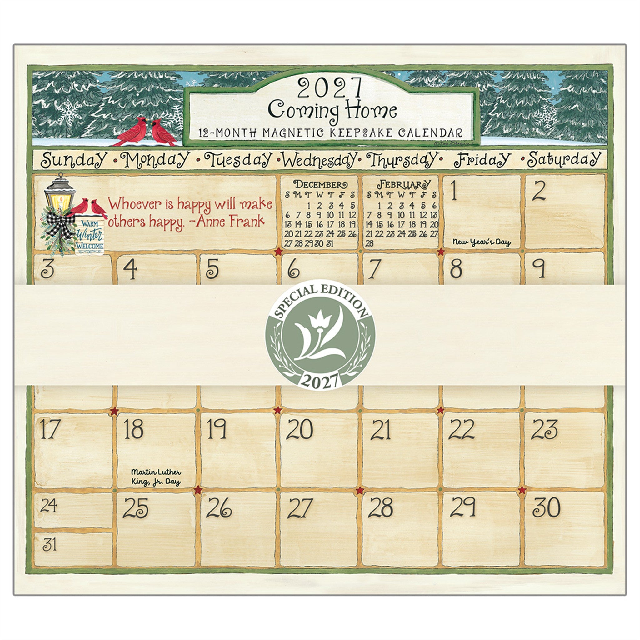 Coming Home Special Edition 2027 Mini Magnetic Calendar