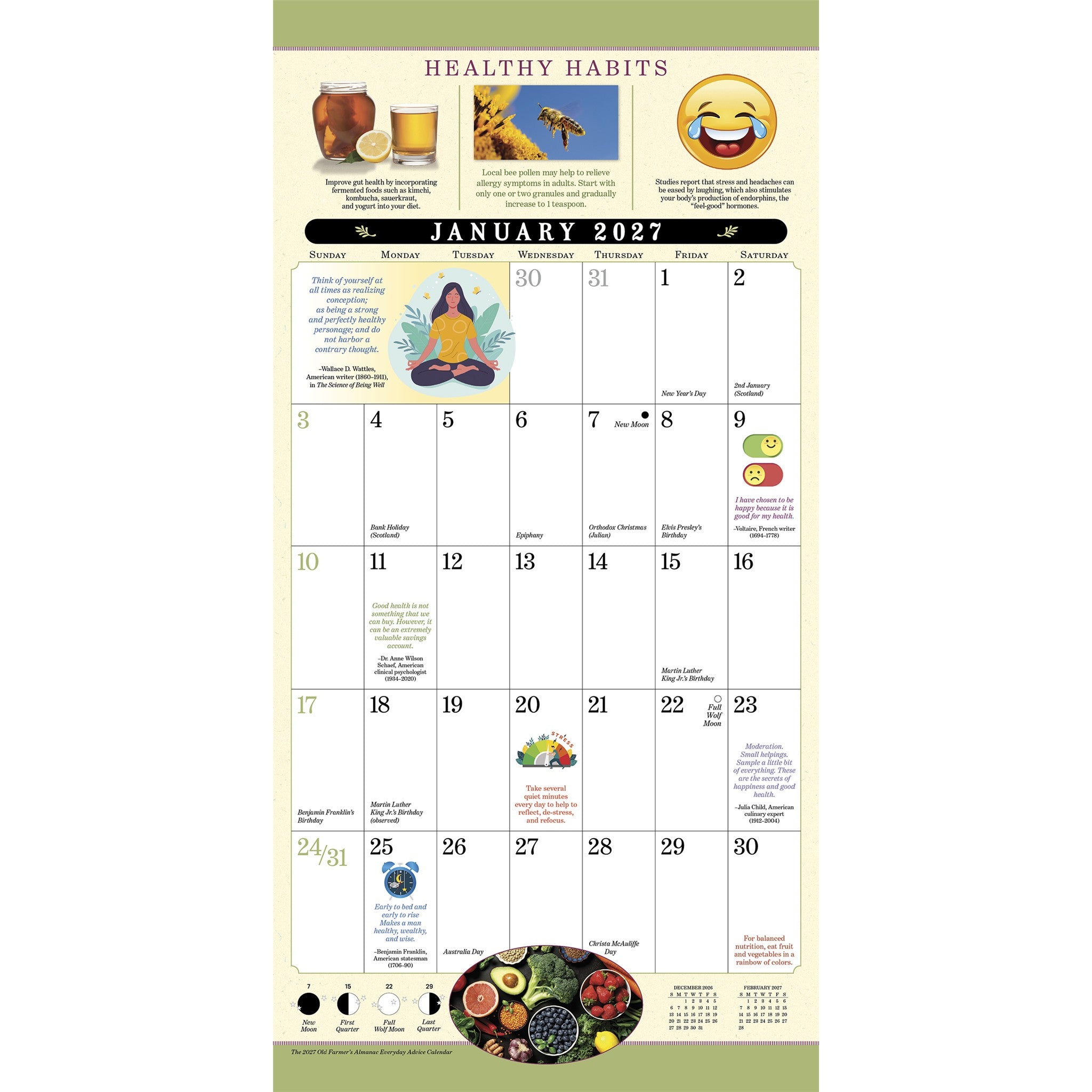 Old Farmer's Almanac Everyday Advice 2027 Mini Calendar