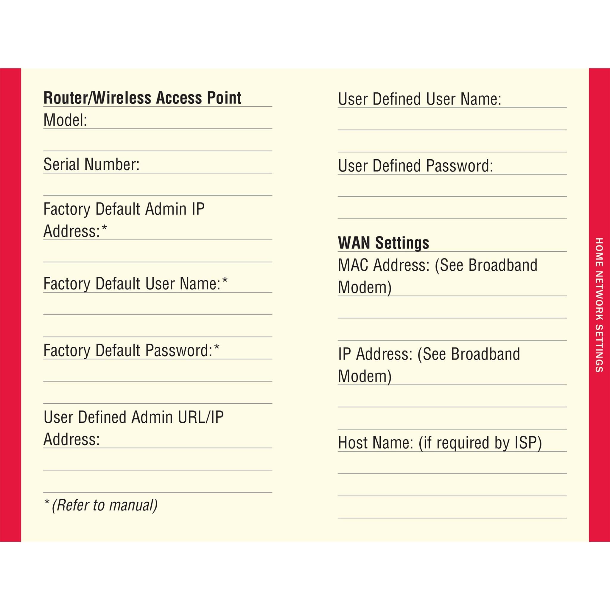 Internet Log Book Large Print Black - Online Only