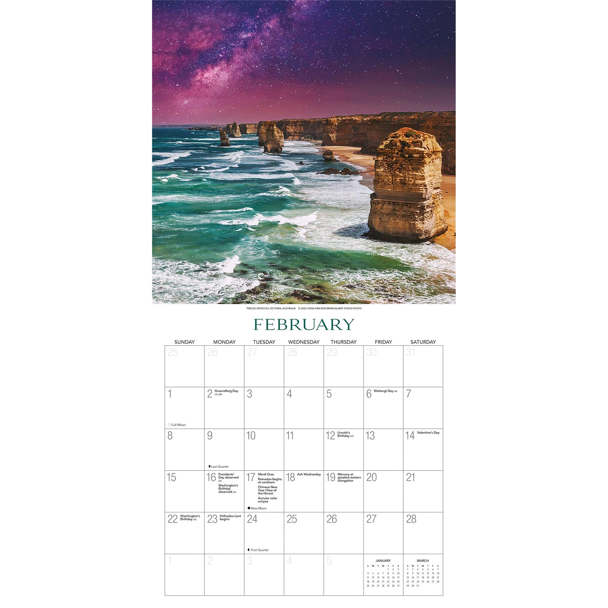 Galaxy Of Stars 2026 Wall Calendar