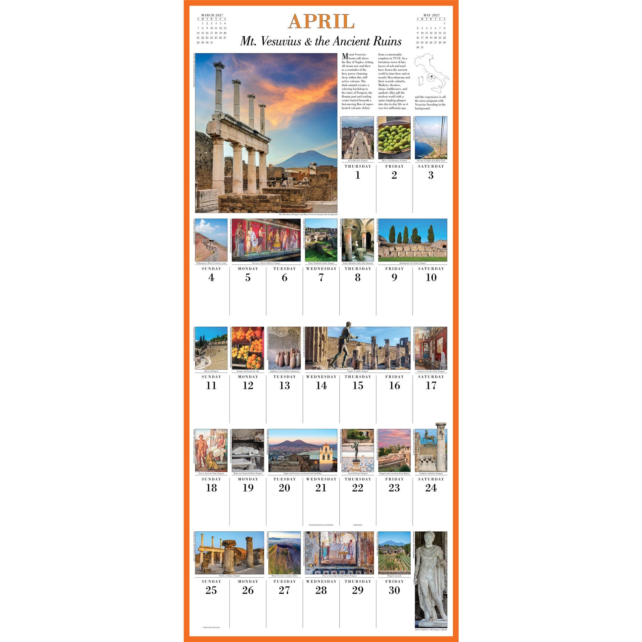 365 Days in Italy 2027 Wall Calendar
