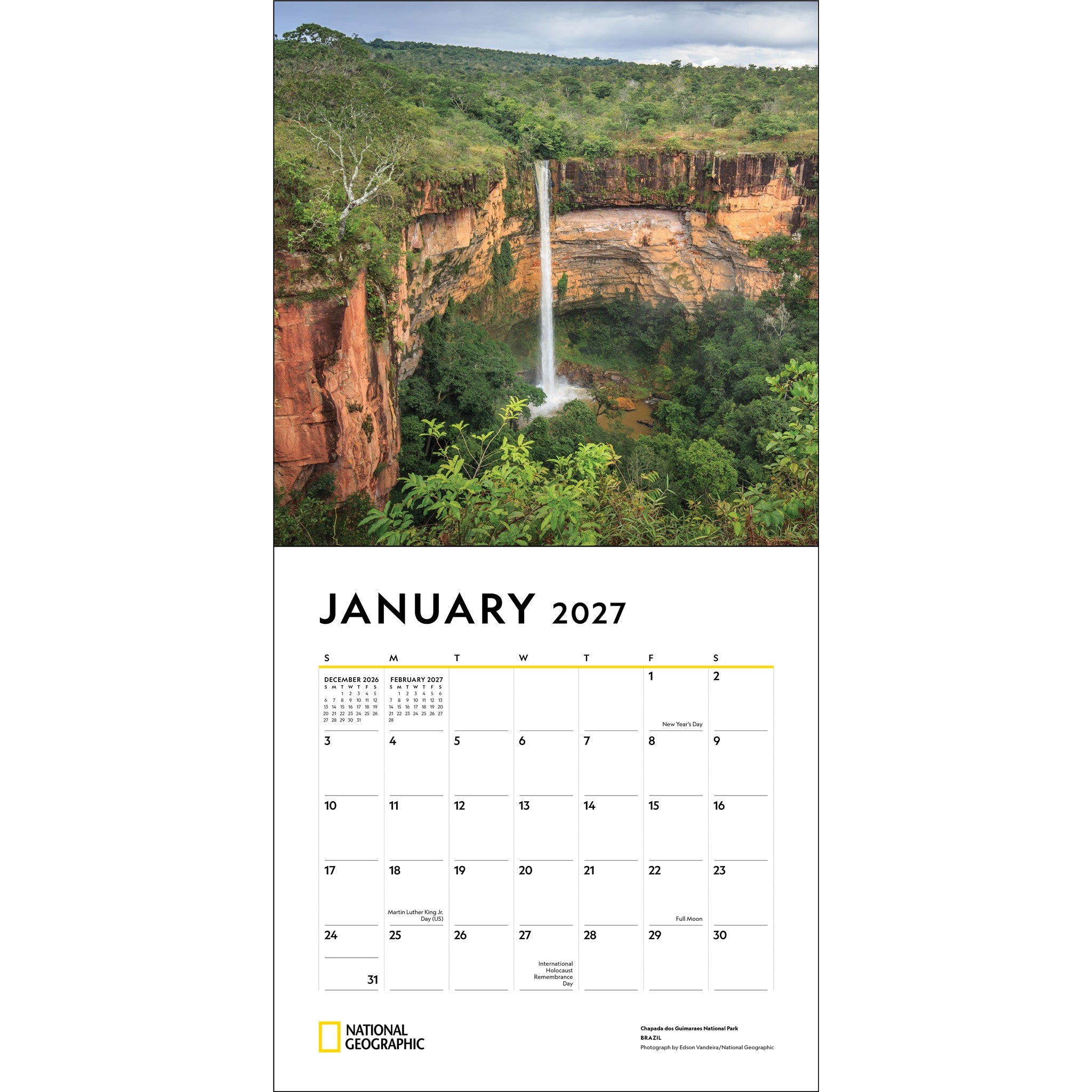National Geographic: Most Beautiful Places 2027 Wall Calendar
