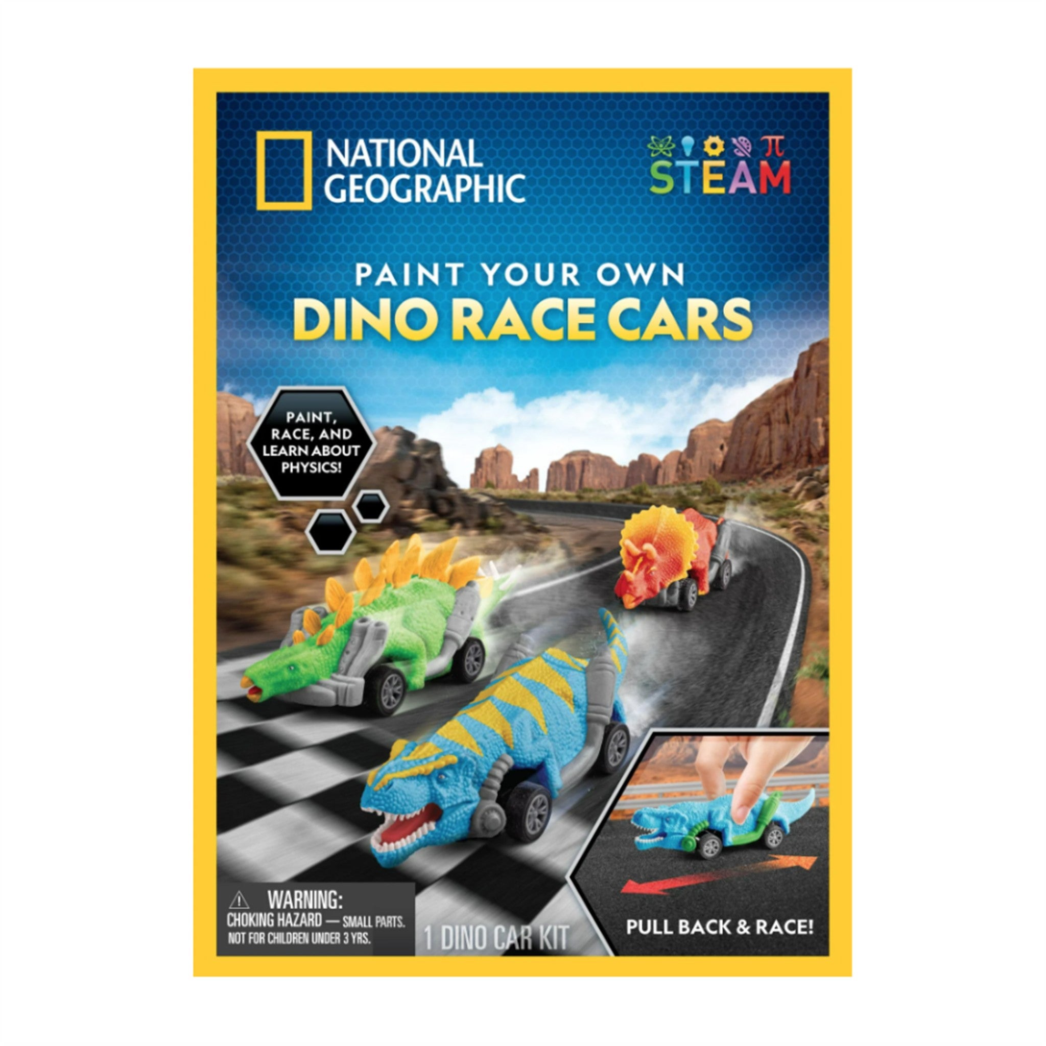 Kit de voitures de course de dinosaures National Geographic