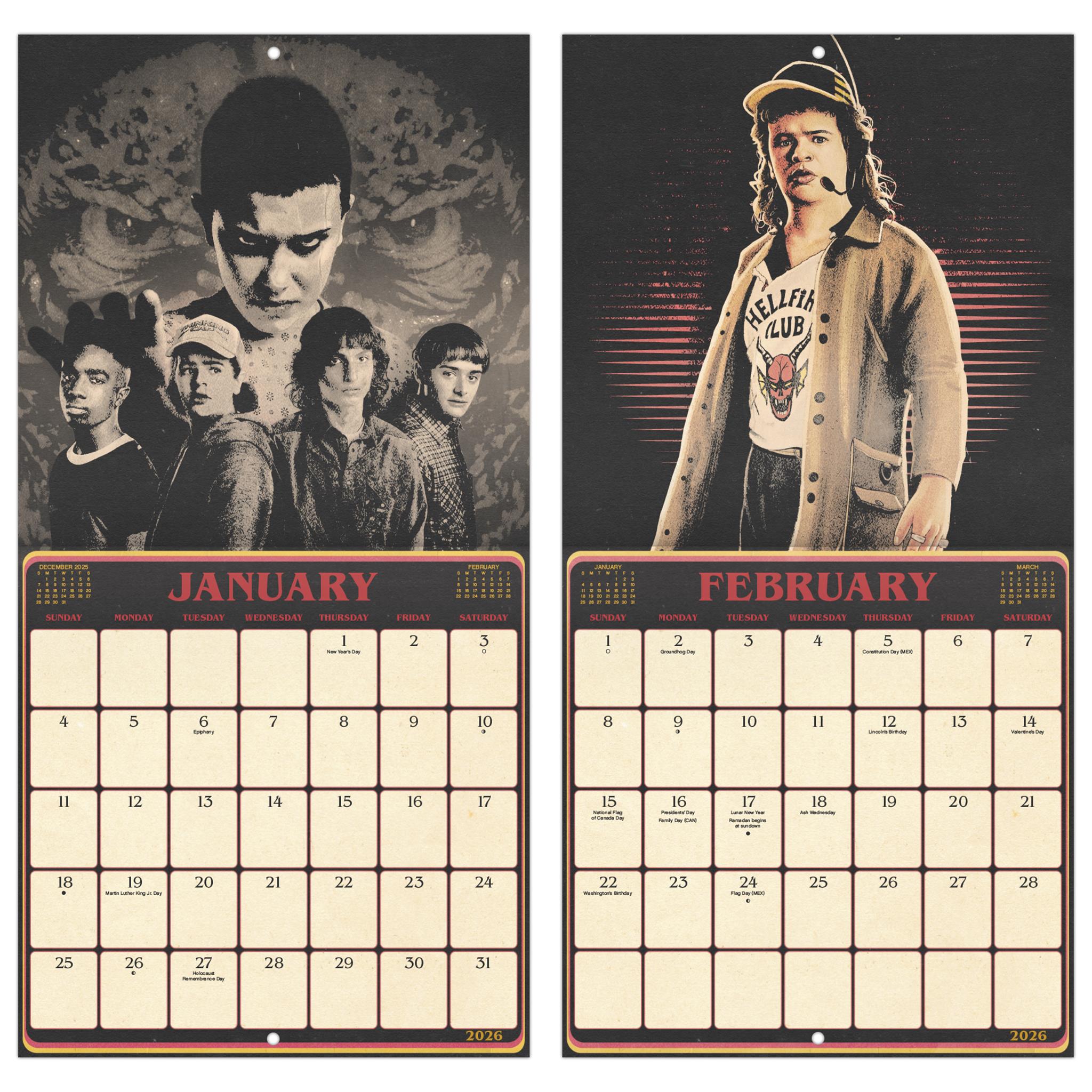 Mini-calendrier Stranger Things 2026