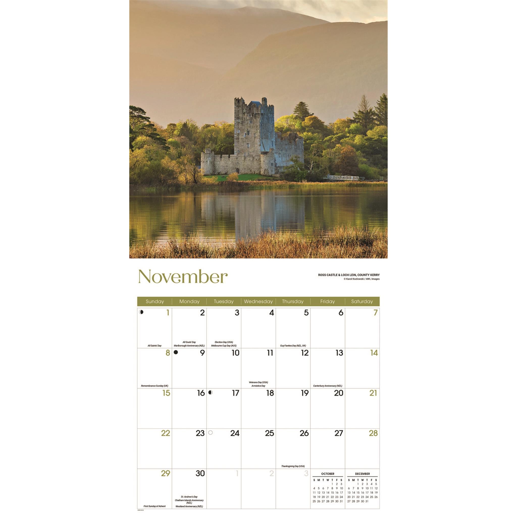 Calendrier mural Irlande 2026