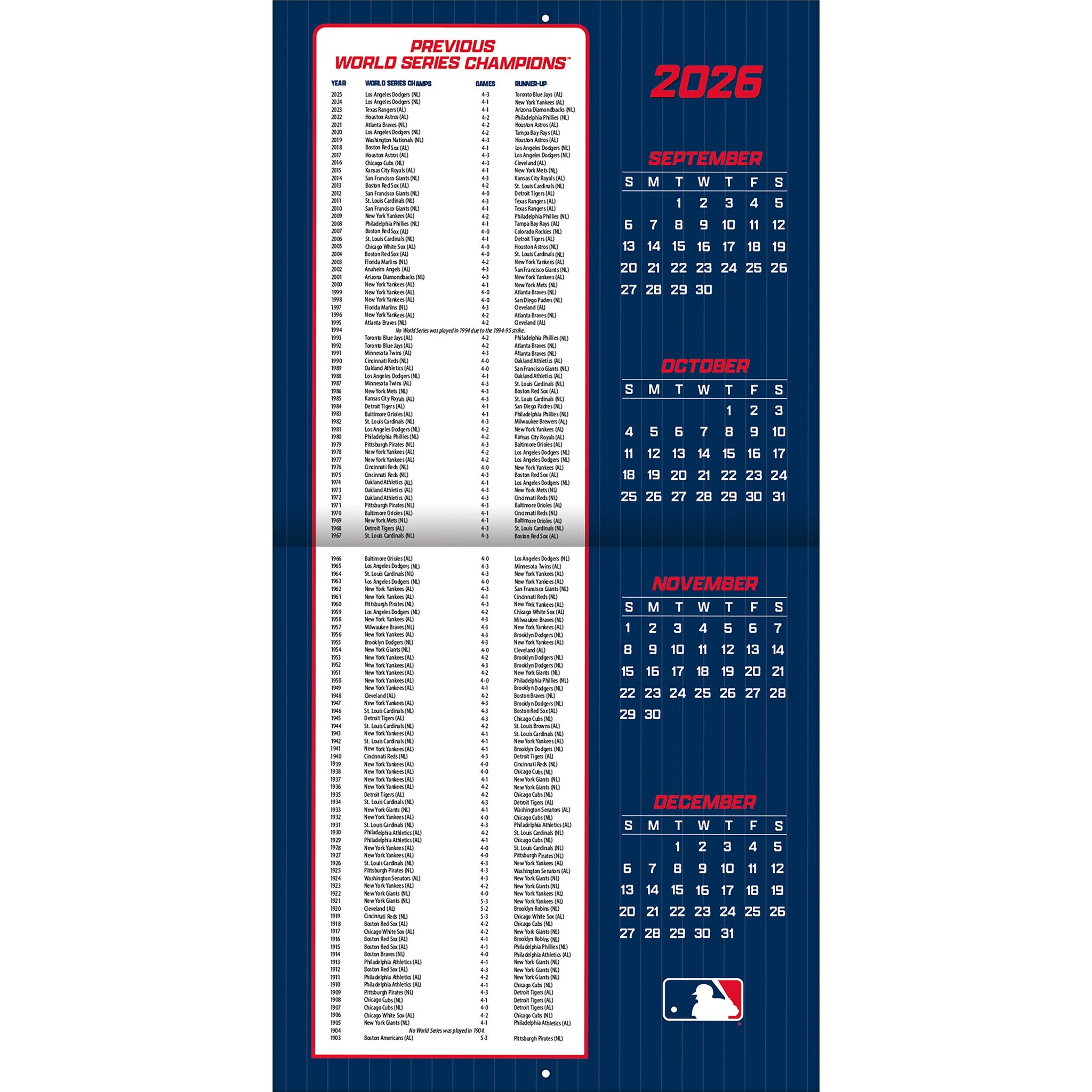 MLB Boston Red Sox 2027 Wall Calendar