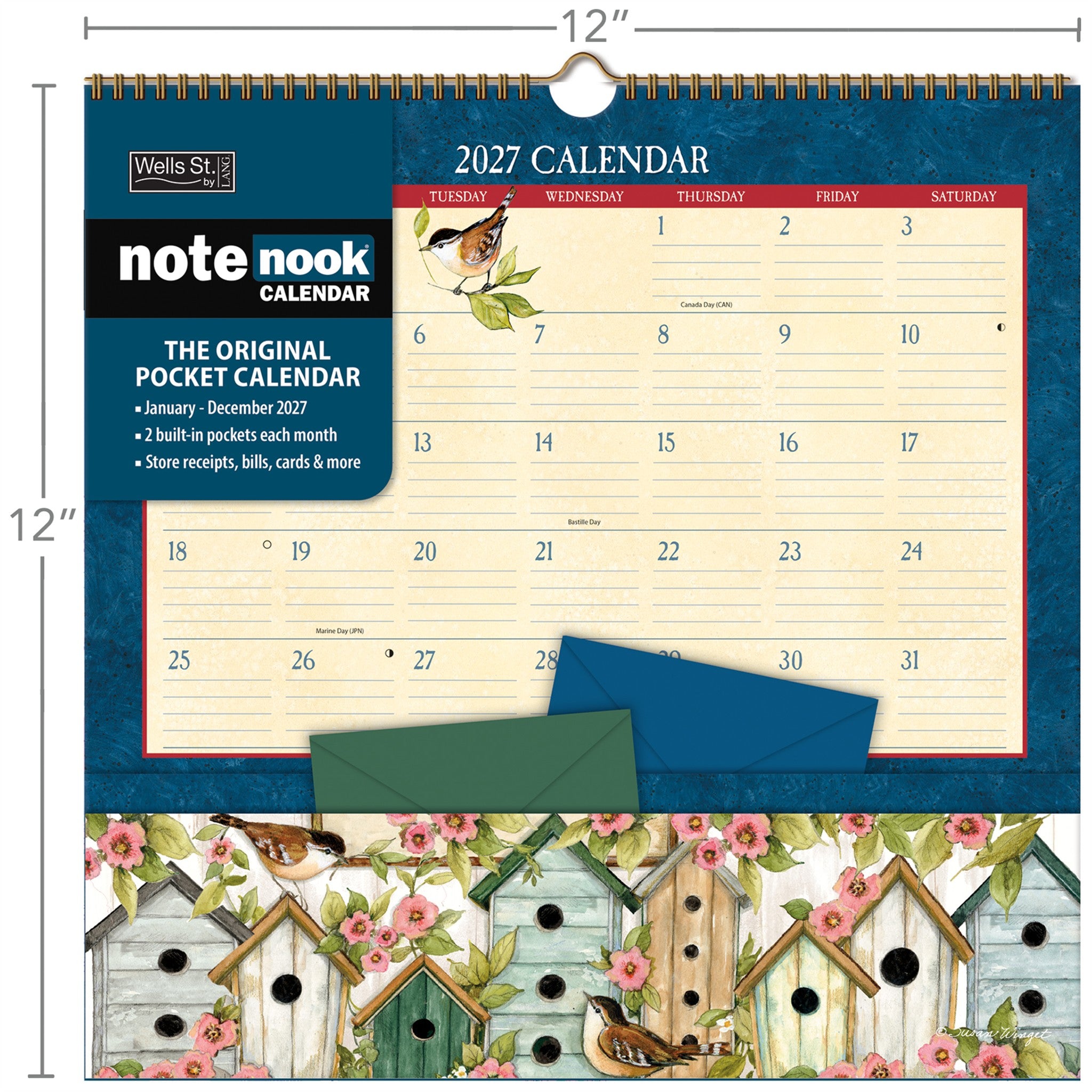 Calendrier mural Heart and Home Note Nook 2027