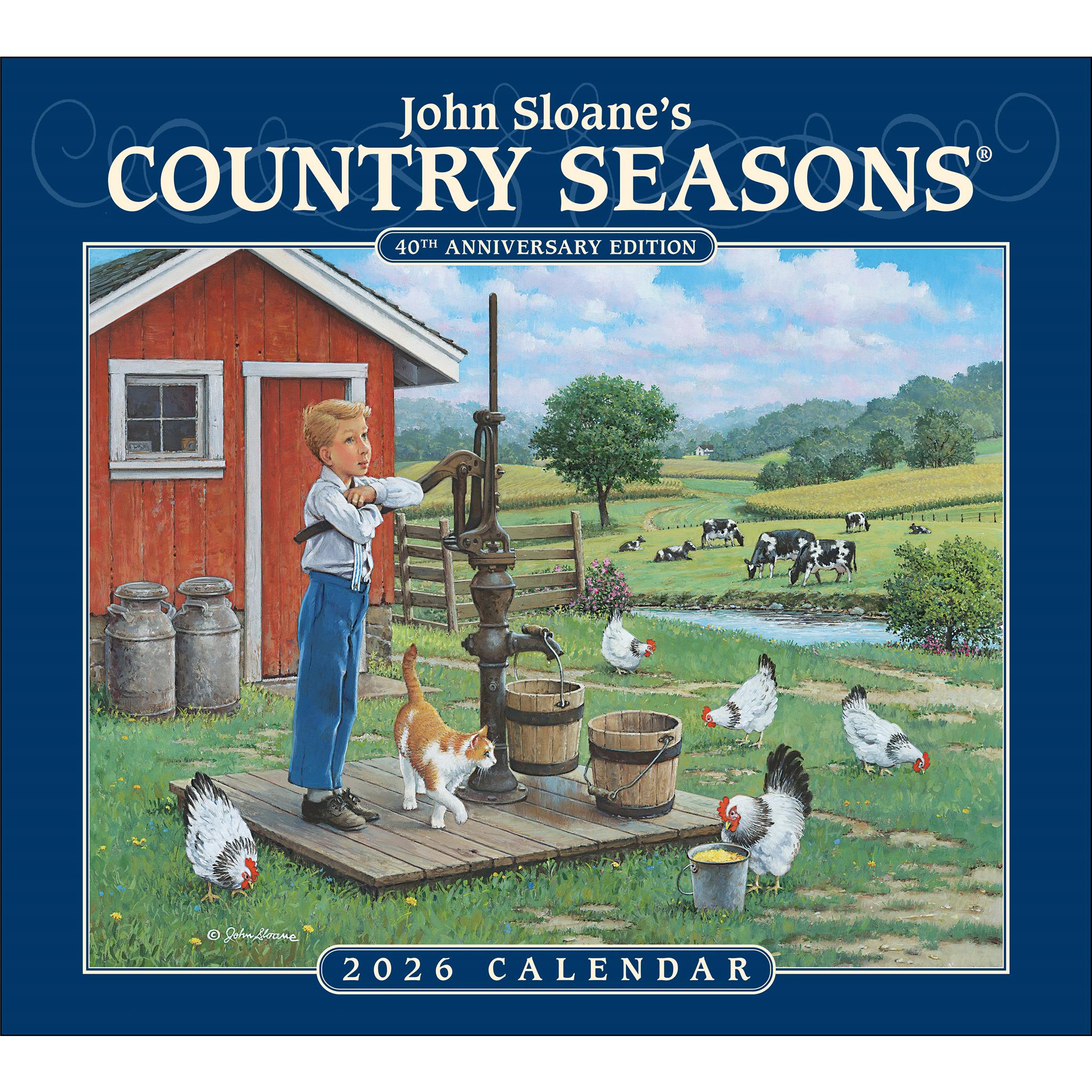 Calendrier mural de luxe Country Seasons® 2026 de John Sloane