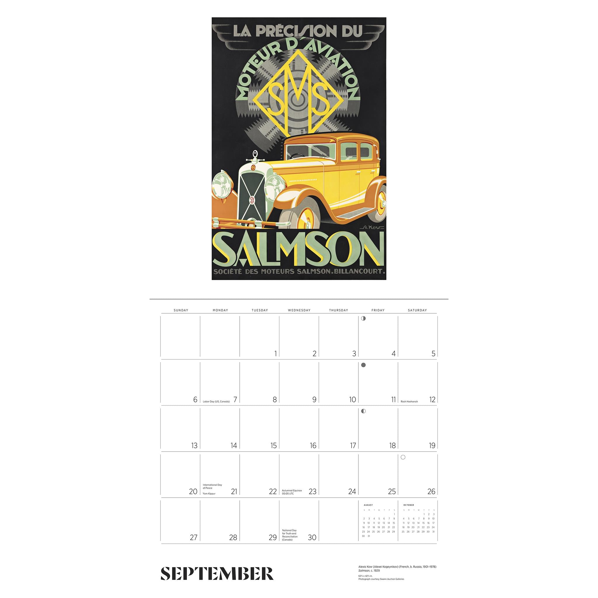 Automobiles Vintage Posters 2026 Wall Calendar - Online Only
