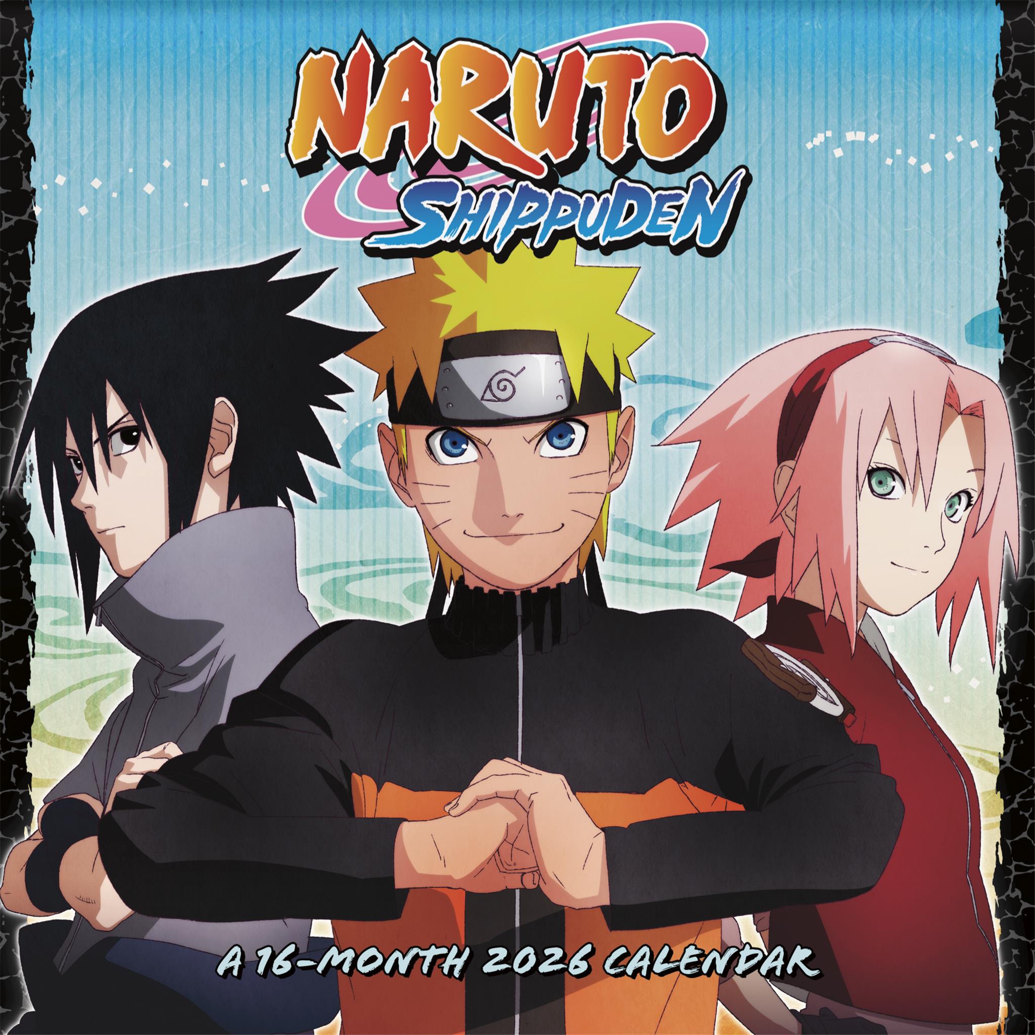 Calendrier mural Naruto Shippuden 2026