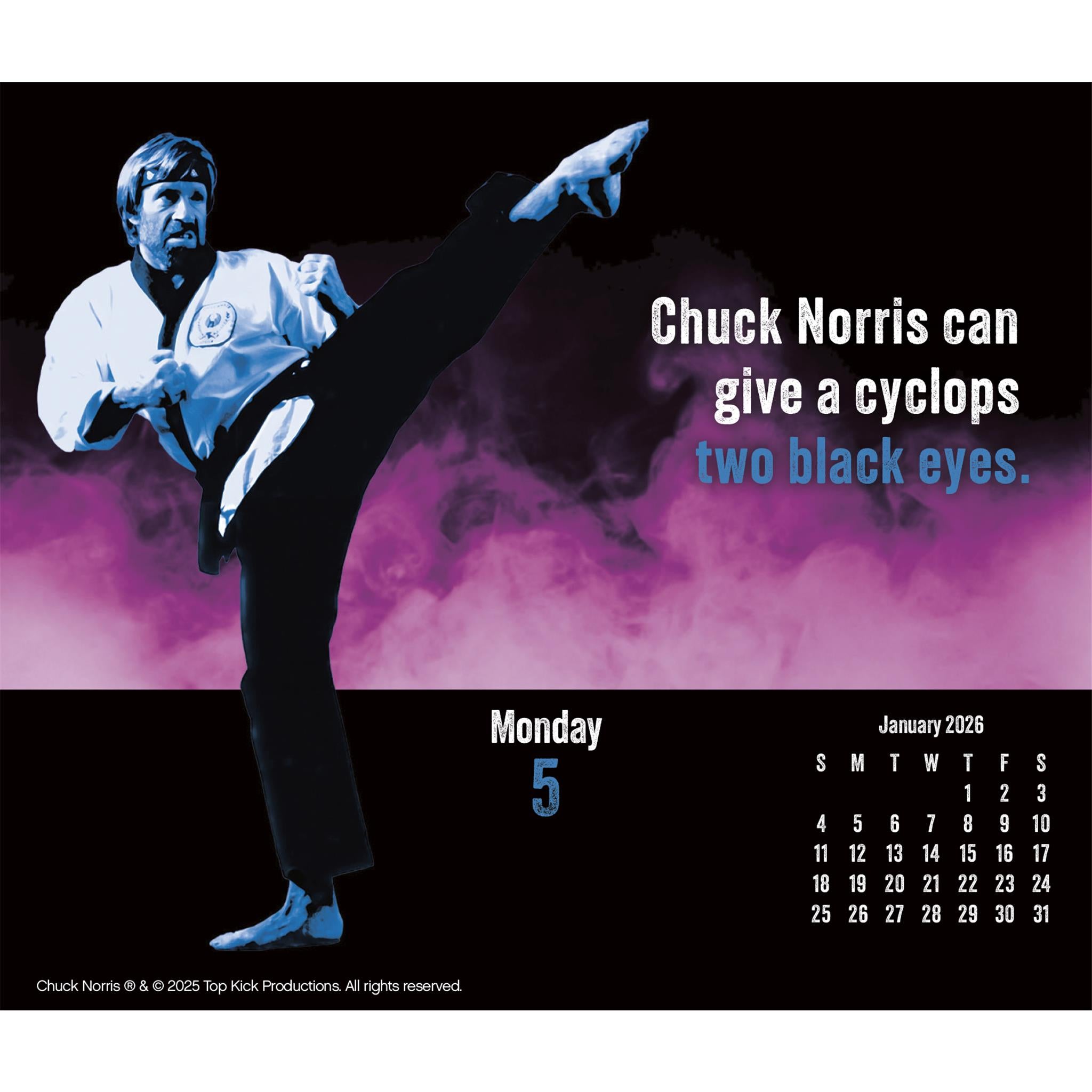 Calendrier Chuck Norris 2026