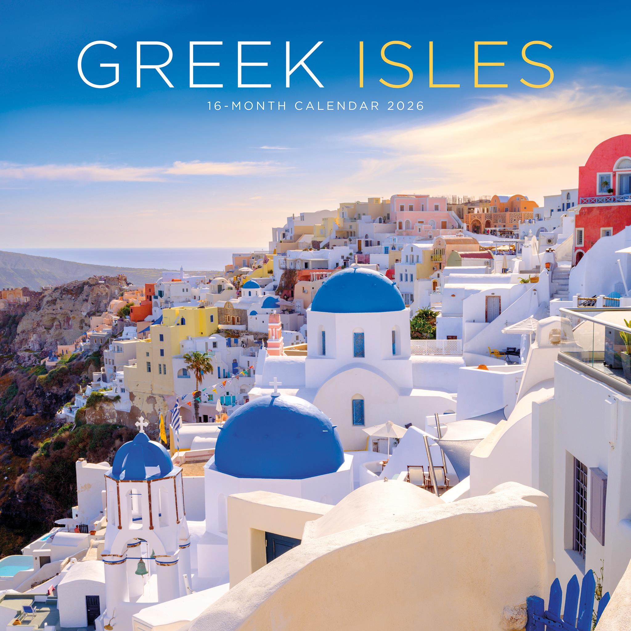 Greek Isles 2026 Wall Calendar