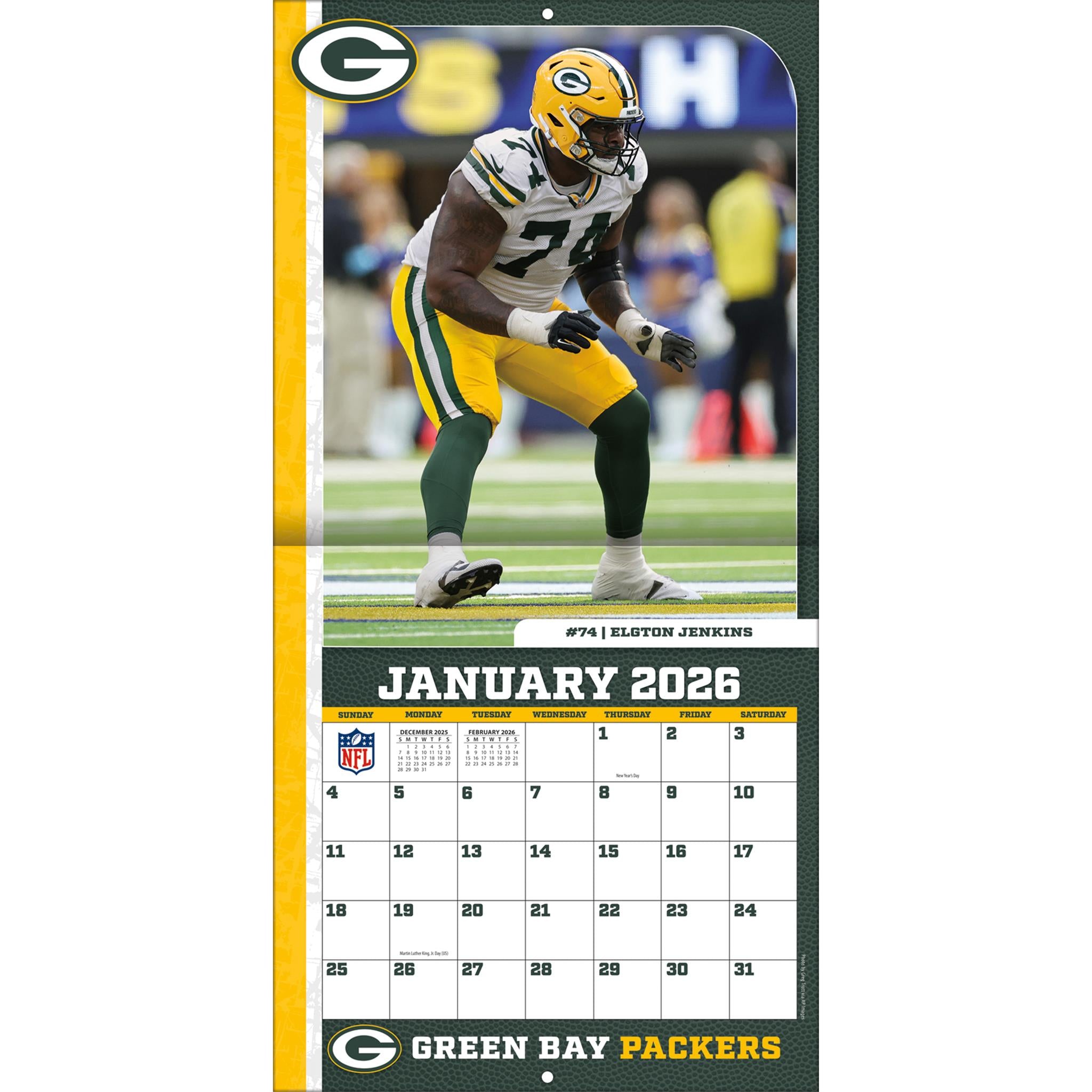 NFL Green Bay Packers 2026 Mini Calendar - Online Only