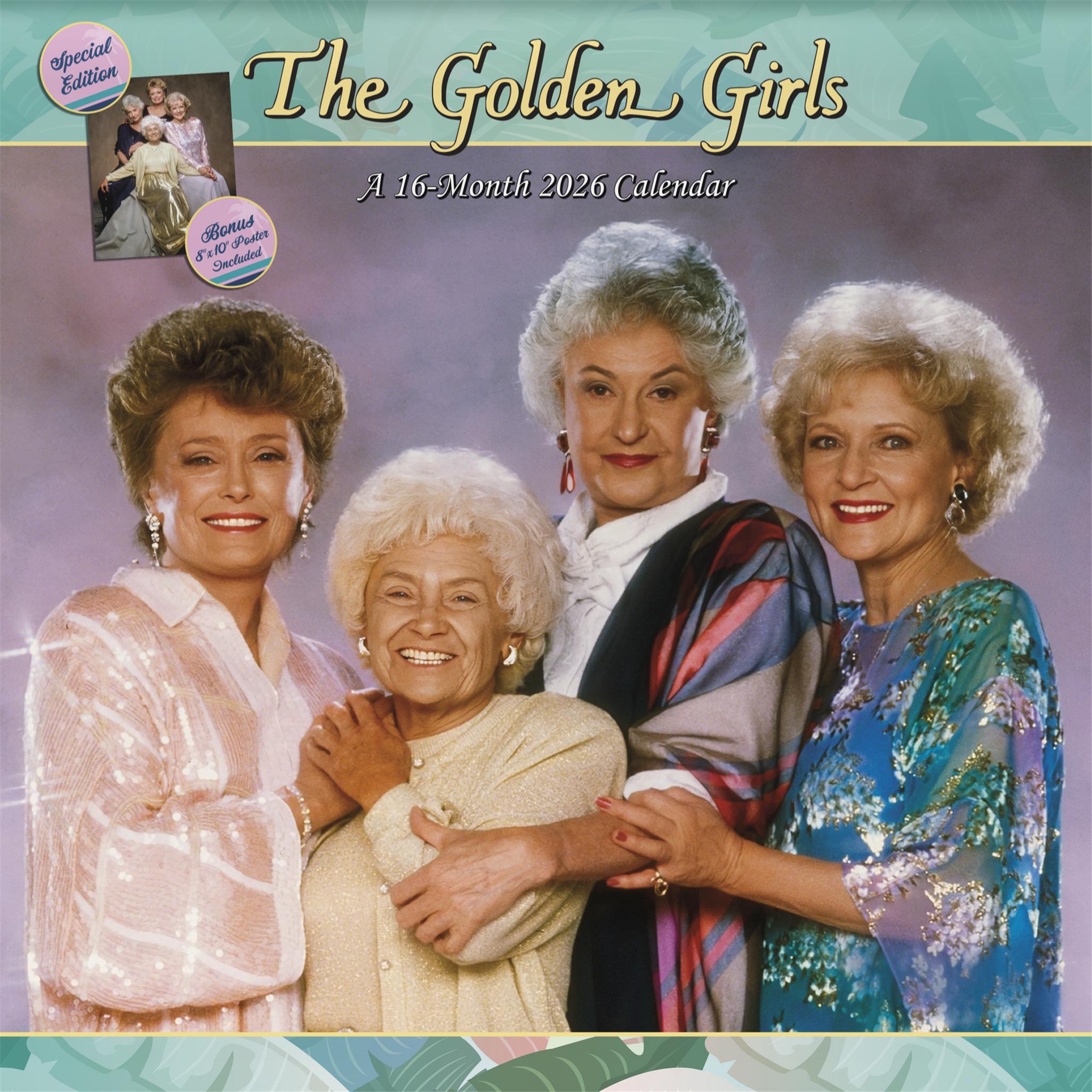Calendrier mural de luxe exclusif Golden Girls avec impression 2026