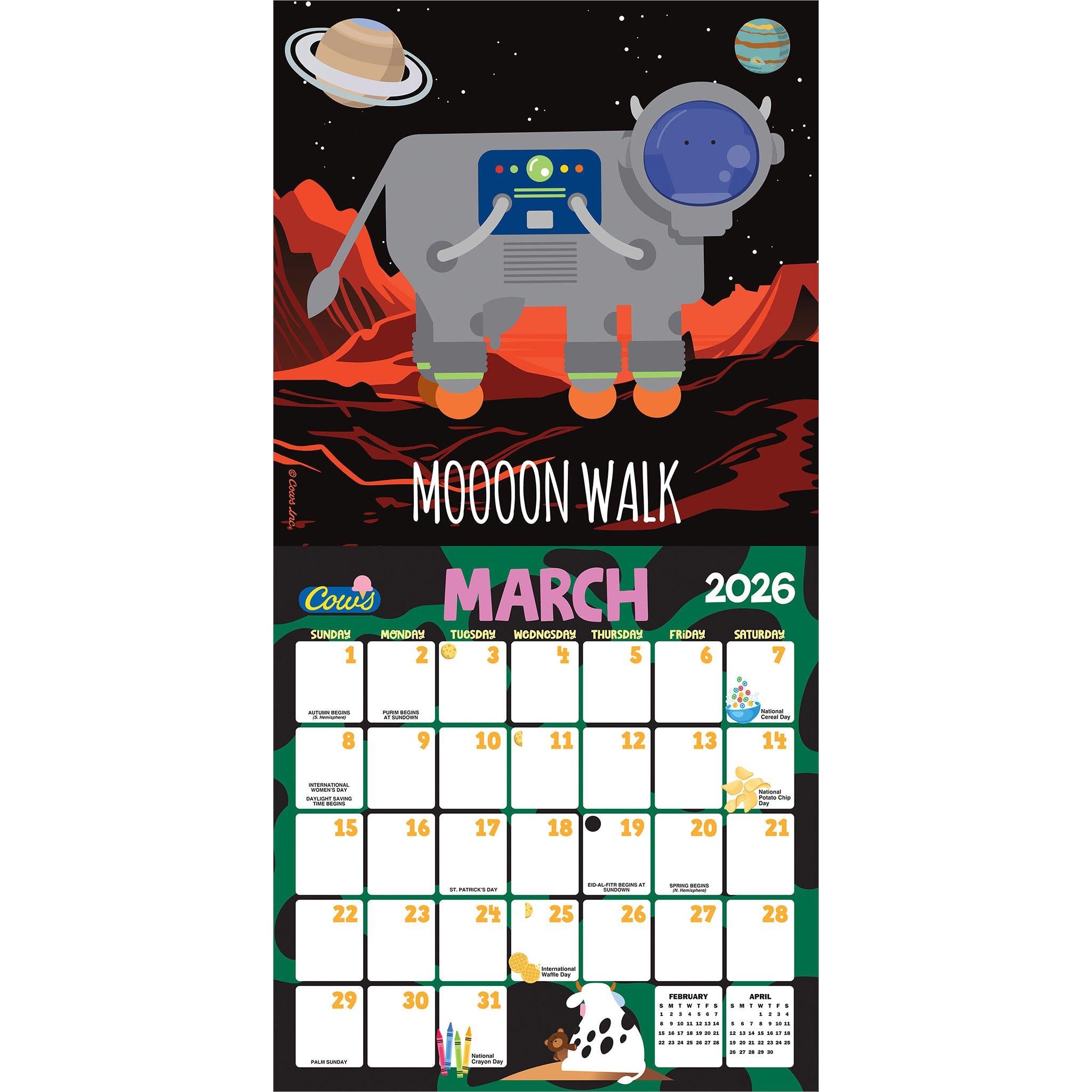 Cows Creamery 2026 Wall Calendar