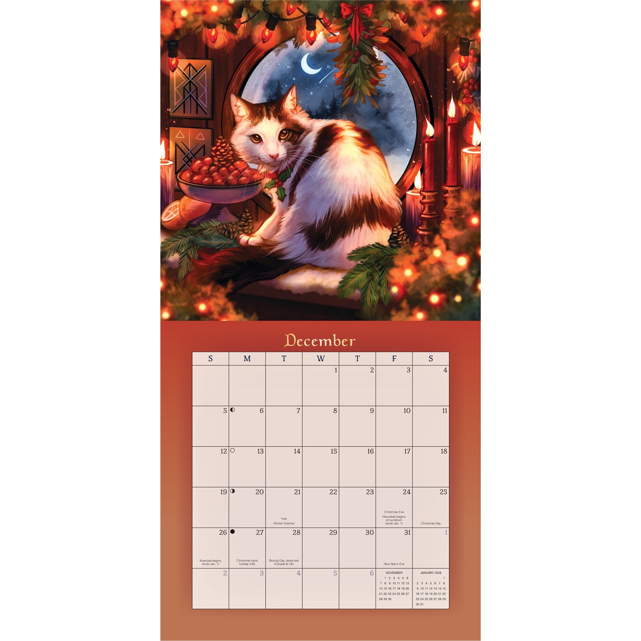 Calendrier Mural Chats Magiques et Mystérieux 2027