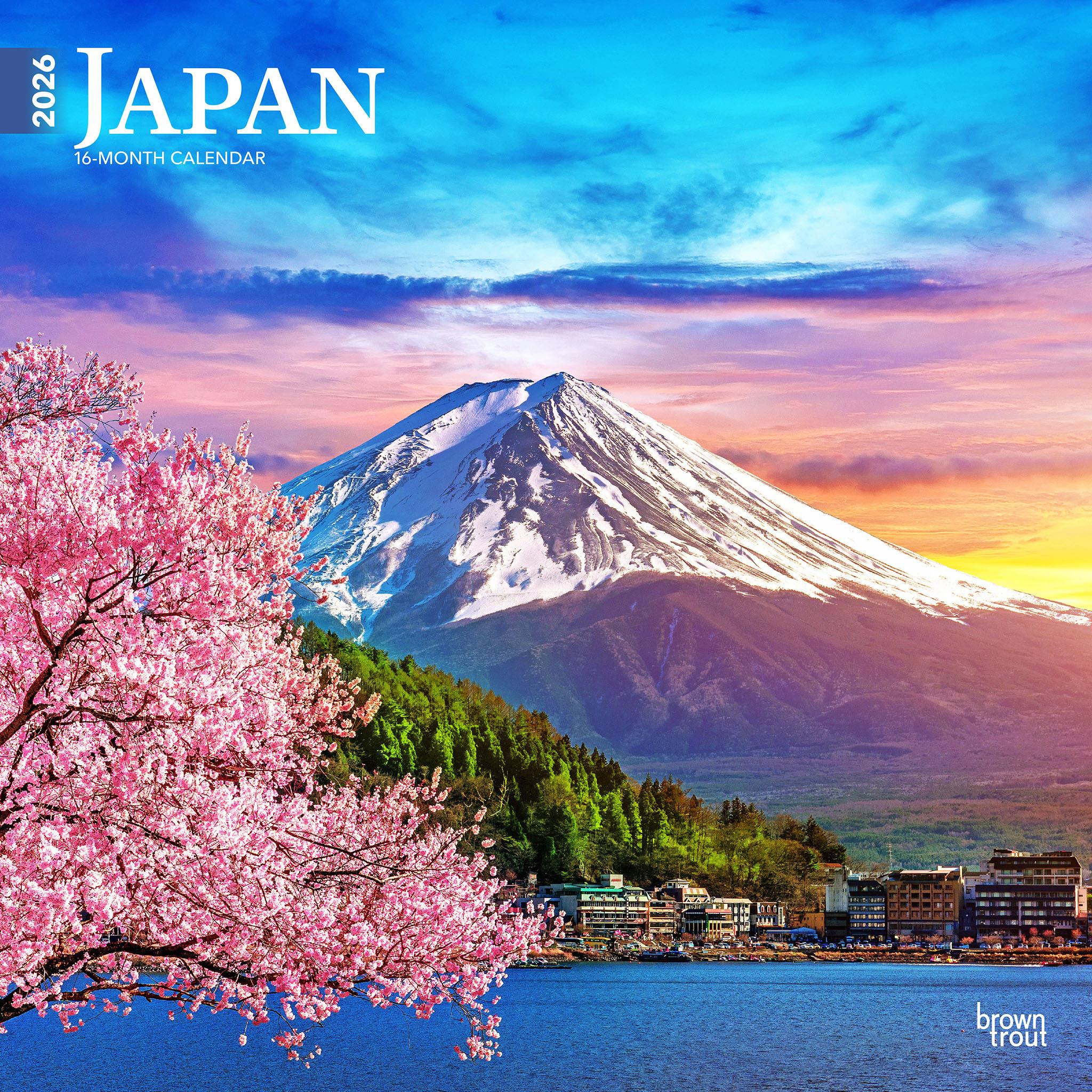 Calendrier mural Japon 2026 - Disponible uniquement en ligne