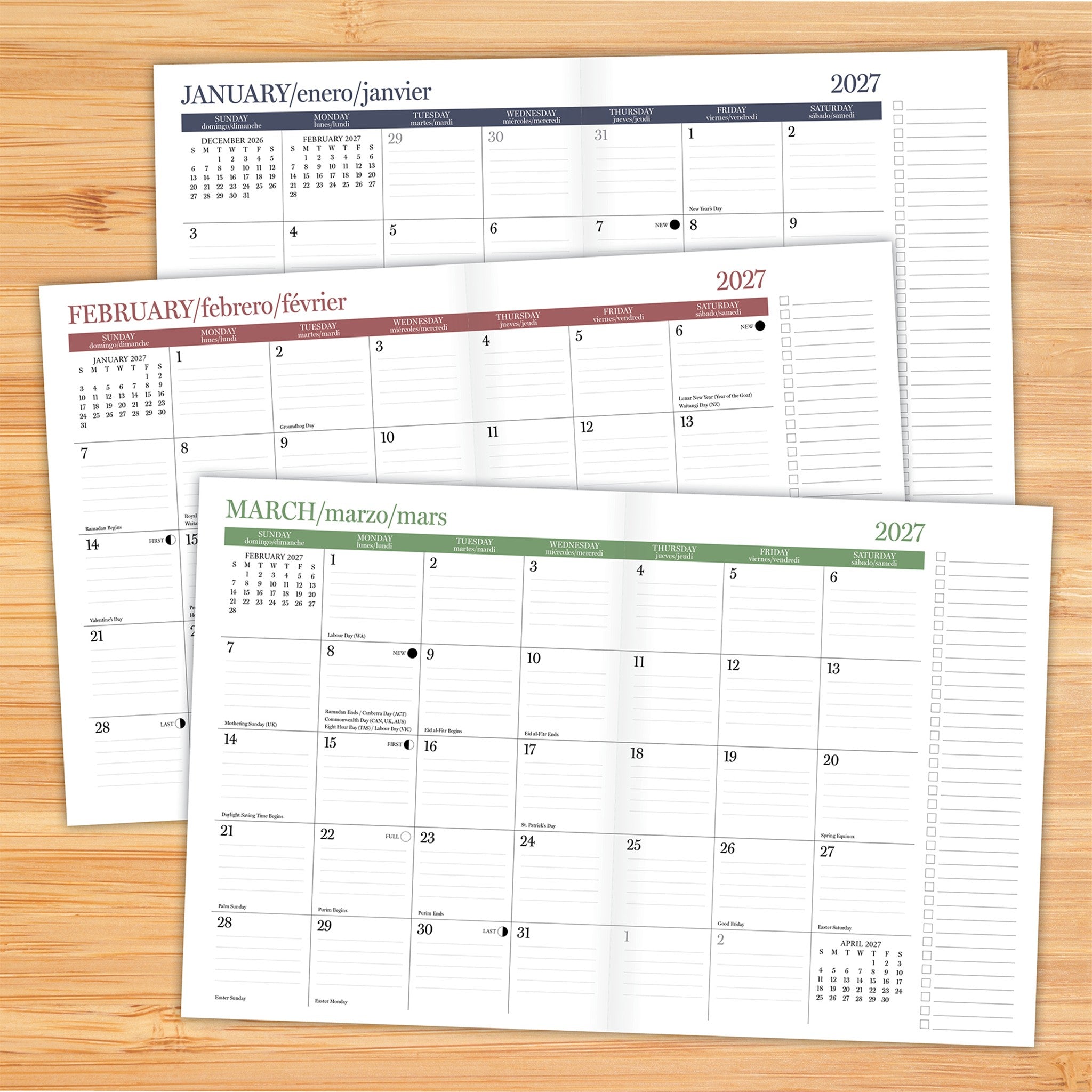 Starry Night 2027 Monthly Planner