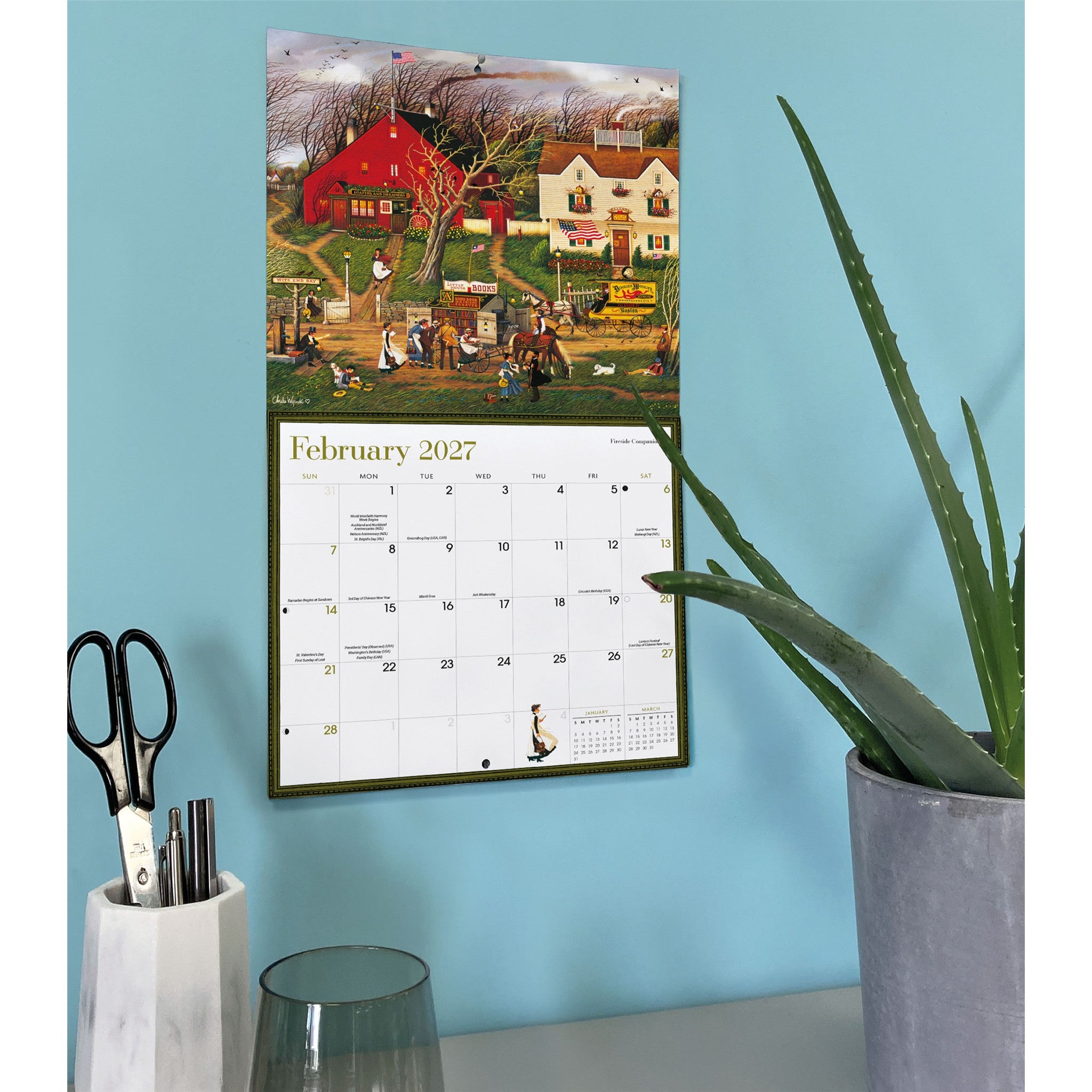 Charles Wysocki Americana Deluxe 2027 Wall Calendar