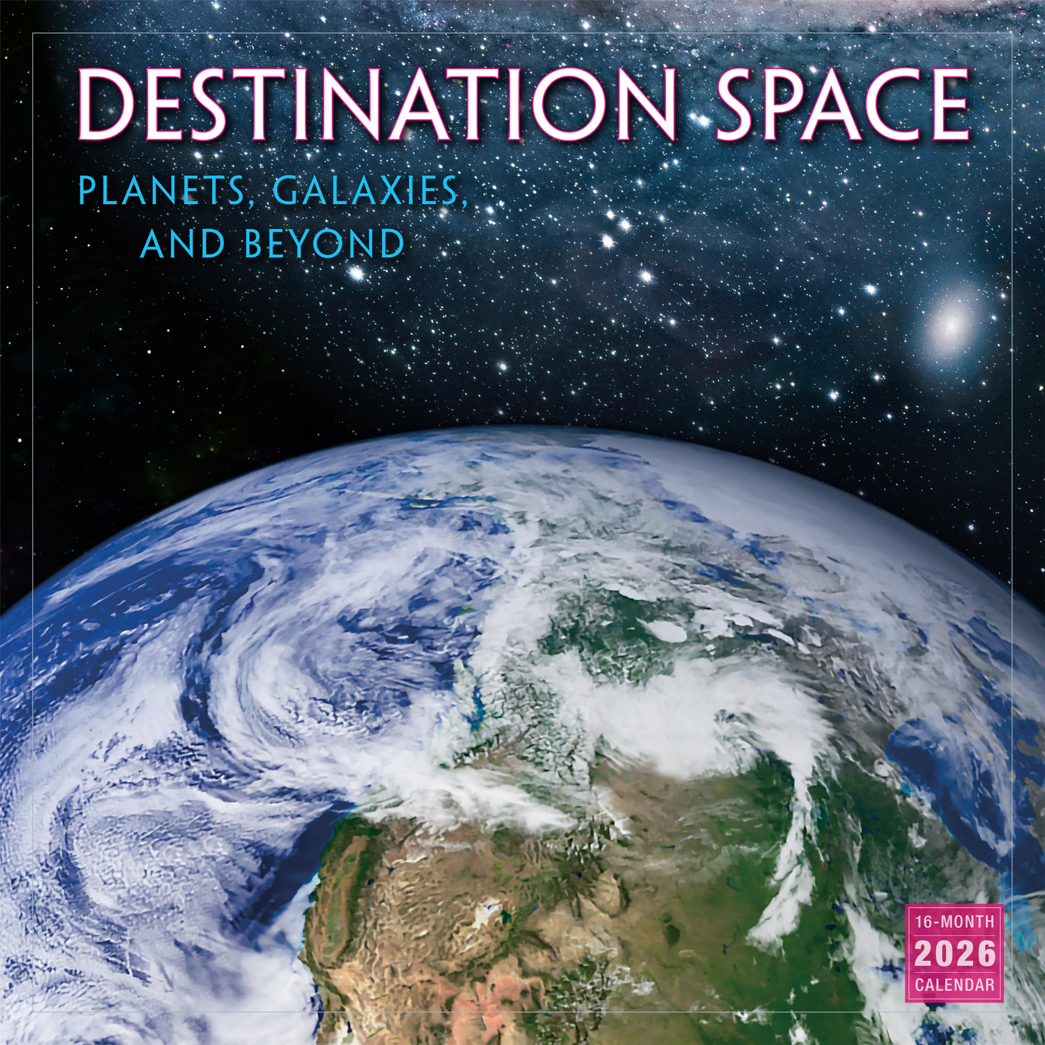 Calendrier mural Destination Espace 2026 - Disponible uniquement en ligne
