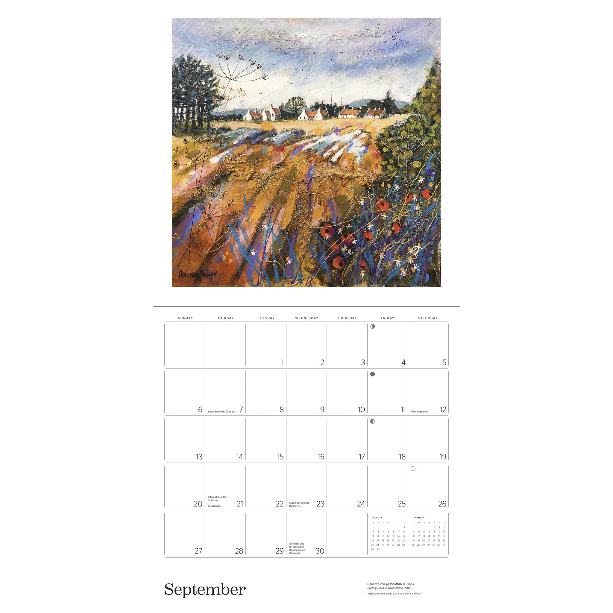 Calendrier mural Écosse 2026 « L’art de Deborah Phillips » - Disponible uniquement en ligne
