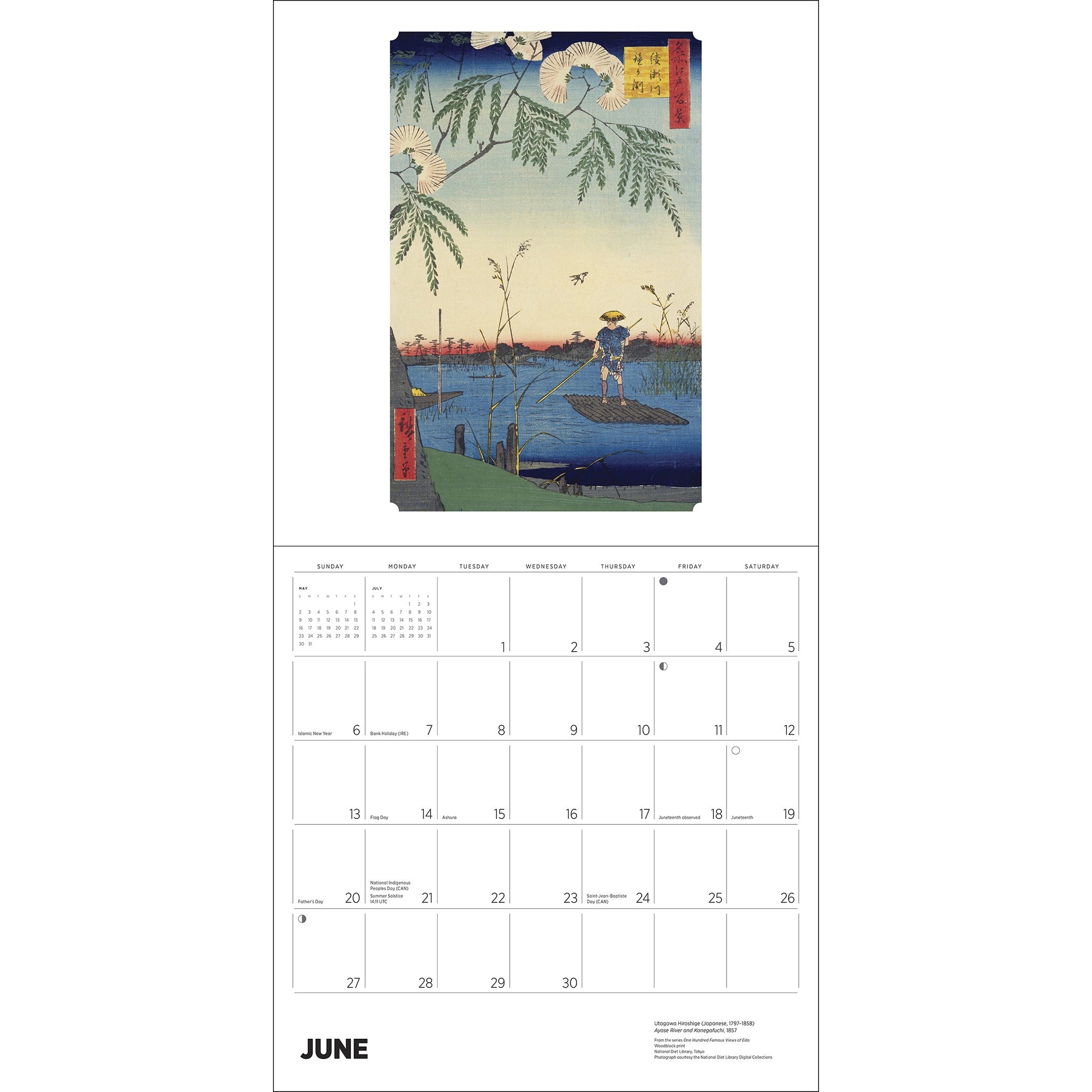 Calendrier mural Hiroshige 2027